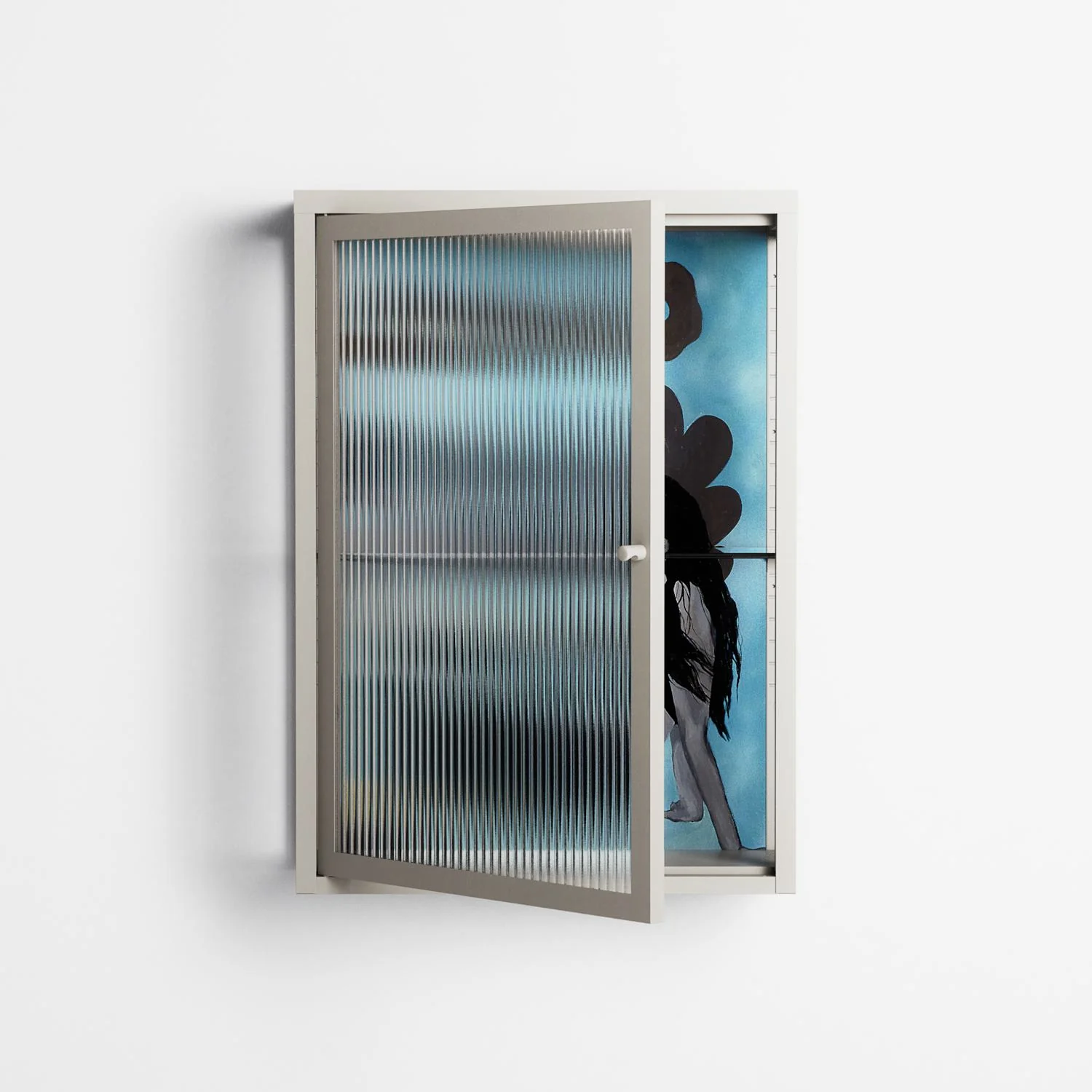 Day Dream - Wall Cabinet - Sophie Goudman-Peachey - Pebble - Reeded glass - Image 2