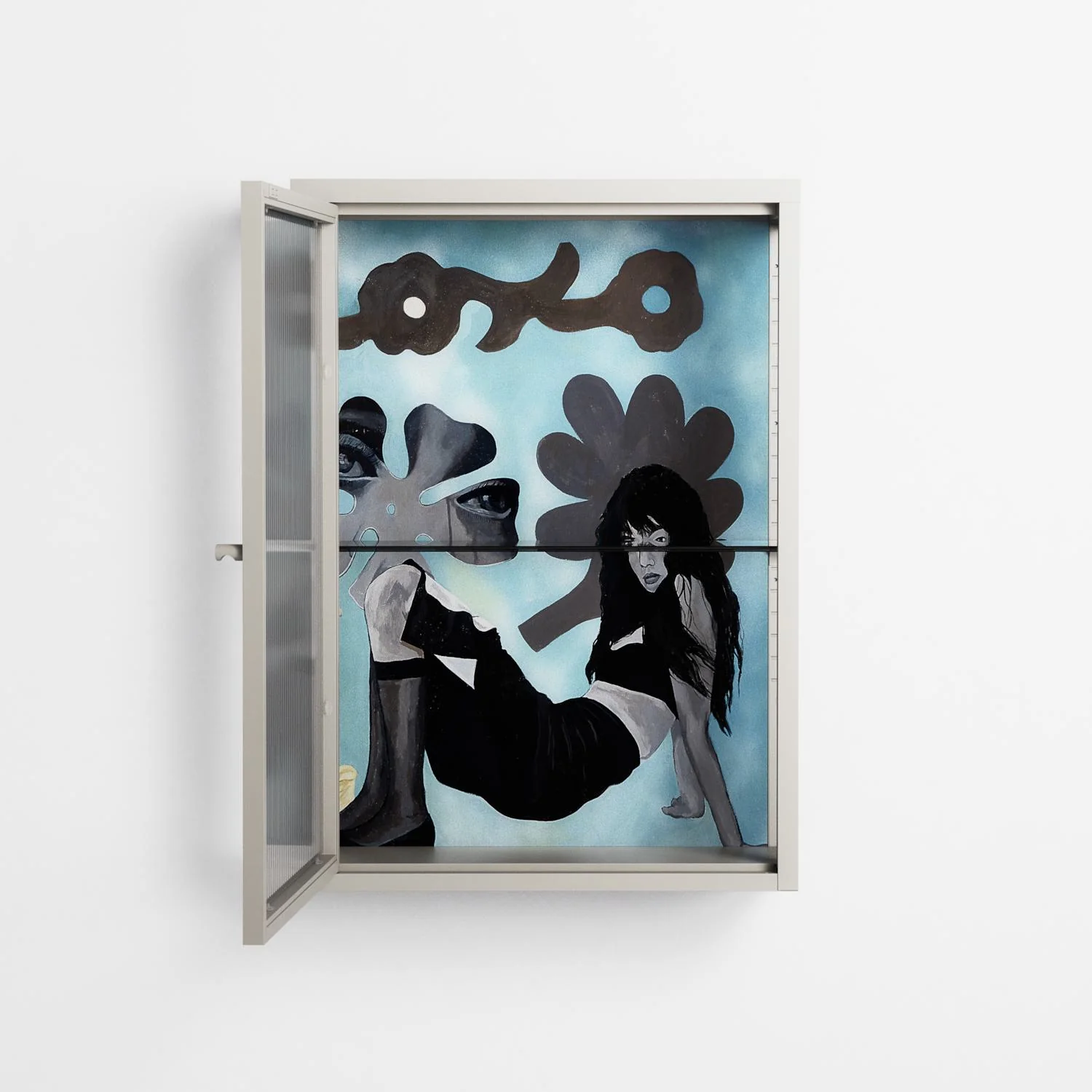Day Dream - Wall Cabinet - Sophie Goudman-Peachey - Pebble - Reeded glass - Image 3