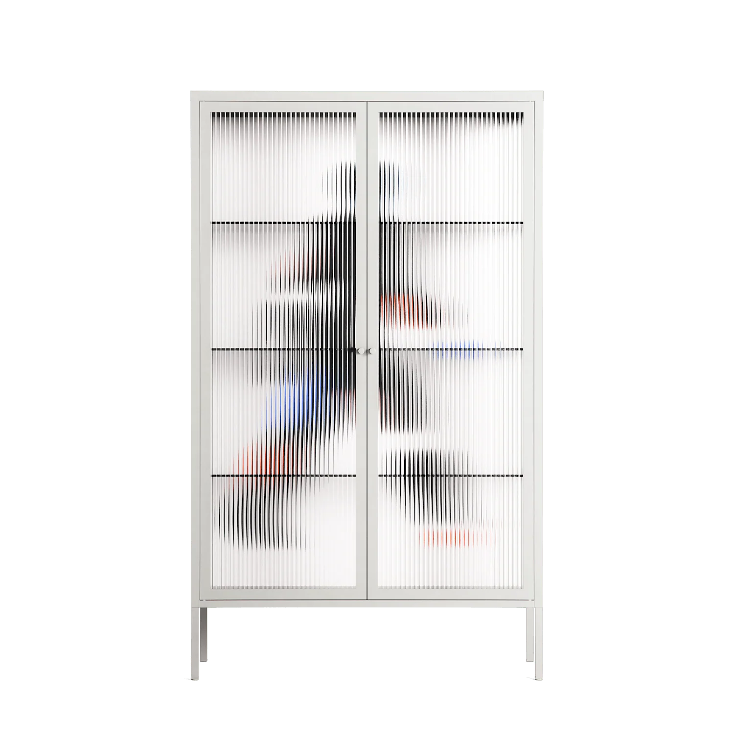 Décomposé - Cabinet - David Vanadia - Chalk - Reeded glass