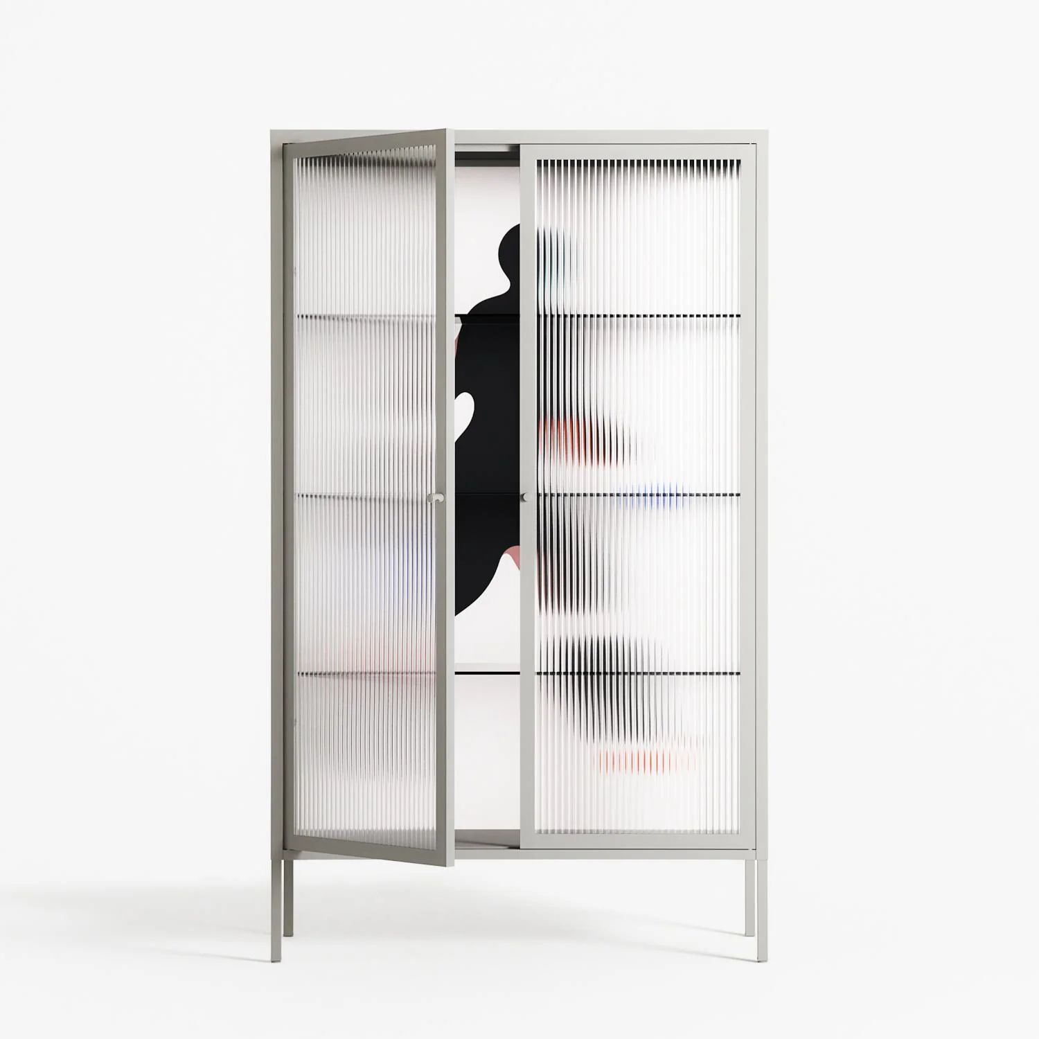 Décomposé - Cabinet - David Vanadia - Chalk - Reeded glass - Image 2