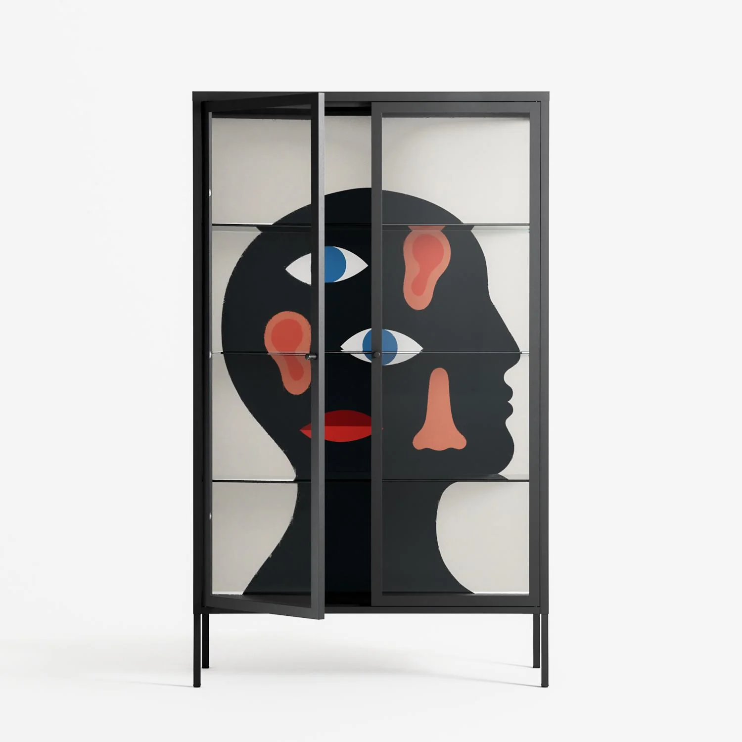 Désordre_Intérieur - Cabinet - David Vanadia - Antracite - Clear glass - Image 2