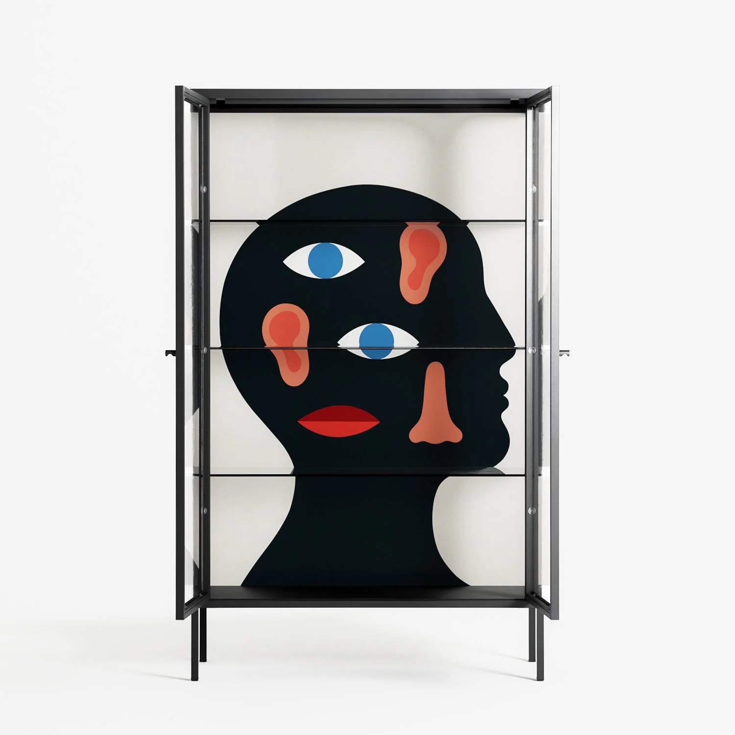 Désordre_Intérieur - Cabinet - David Vanadia - Antracite - Clear glass - Image 3