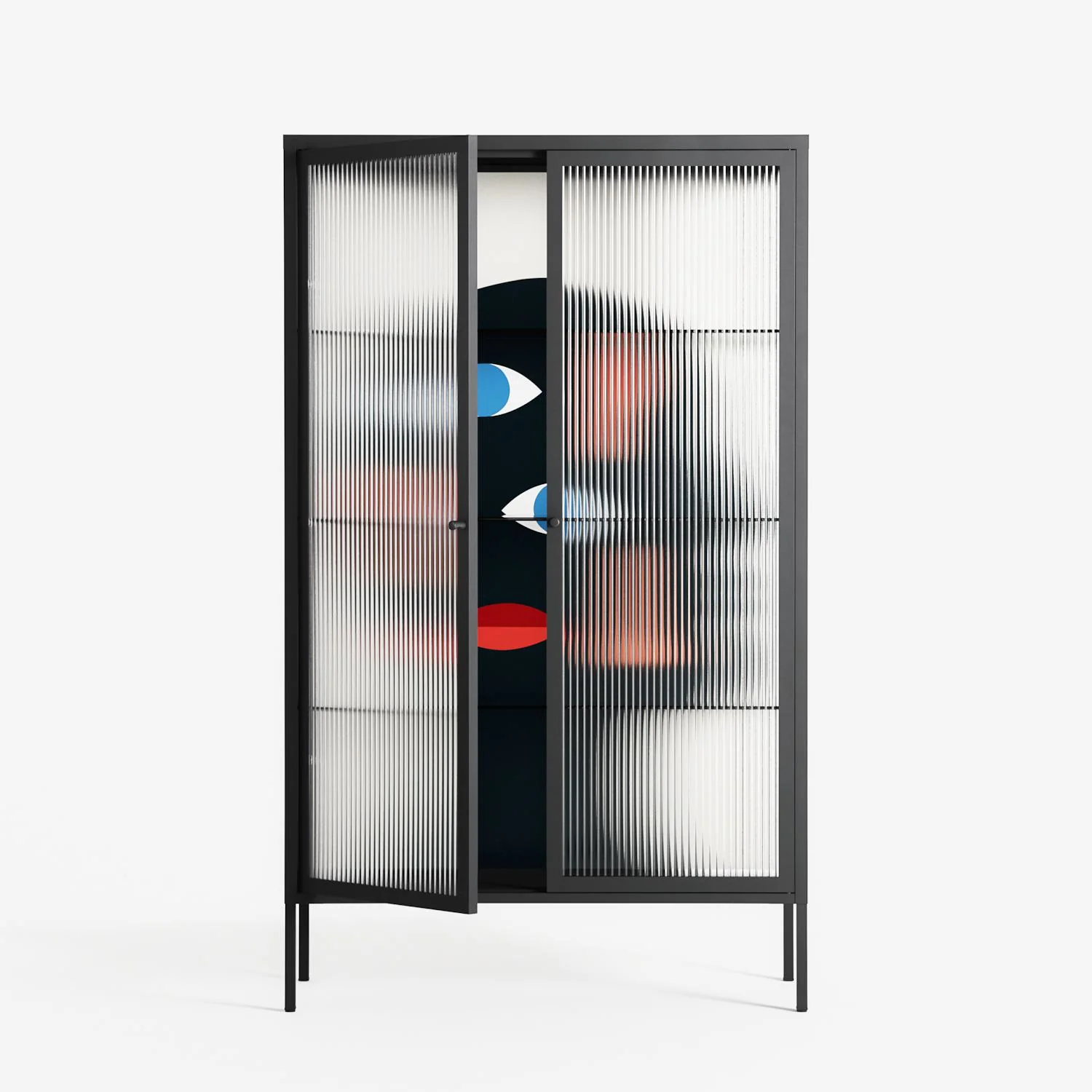 Désordre_Intérieur - Cabinet - David Vanadia - Antracite - Reeded glass - Image 2