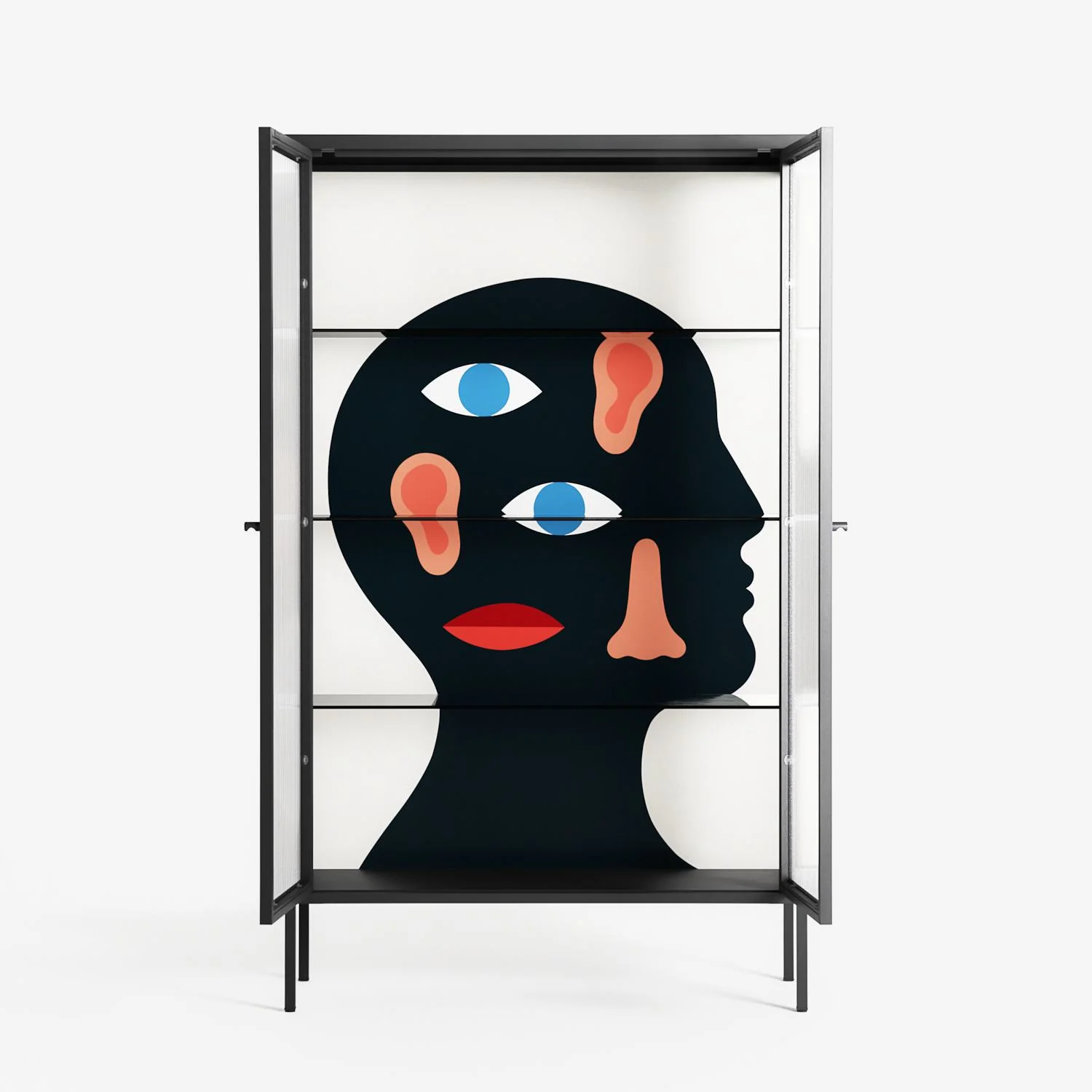 Désordre_Intérieur - Cabinet - David Vanadia - Antracite - Reeded glass - Image 3