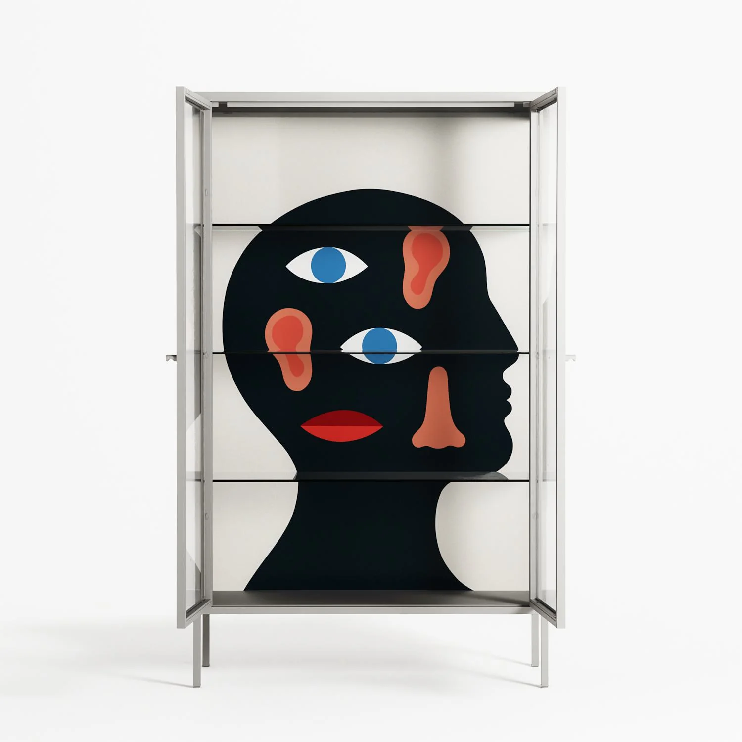 Désordre_Intérieur - Cabinet - David Vanadia - Chalk - Clear glass - Image 3