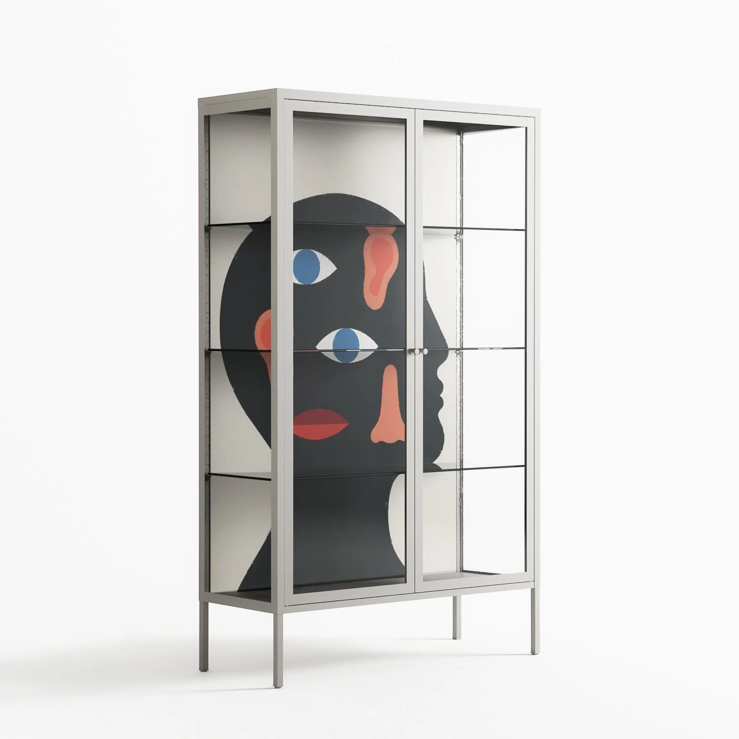 Désordre_Intérieur - Cabinet - David Vanadia - Chalk - Clear glass - Image 4