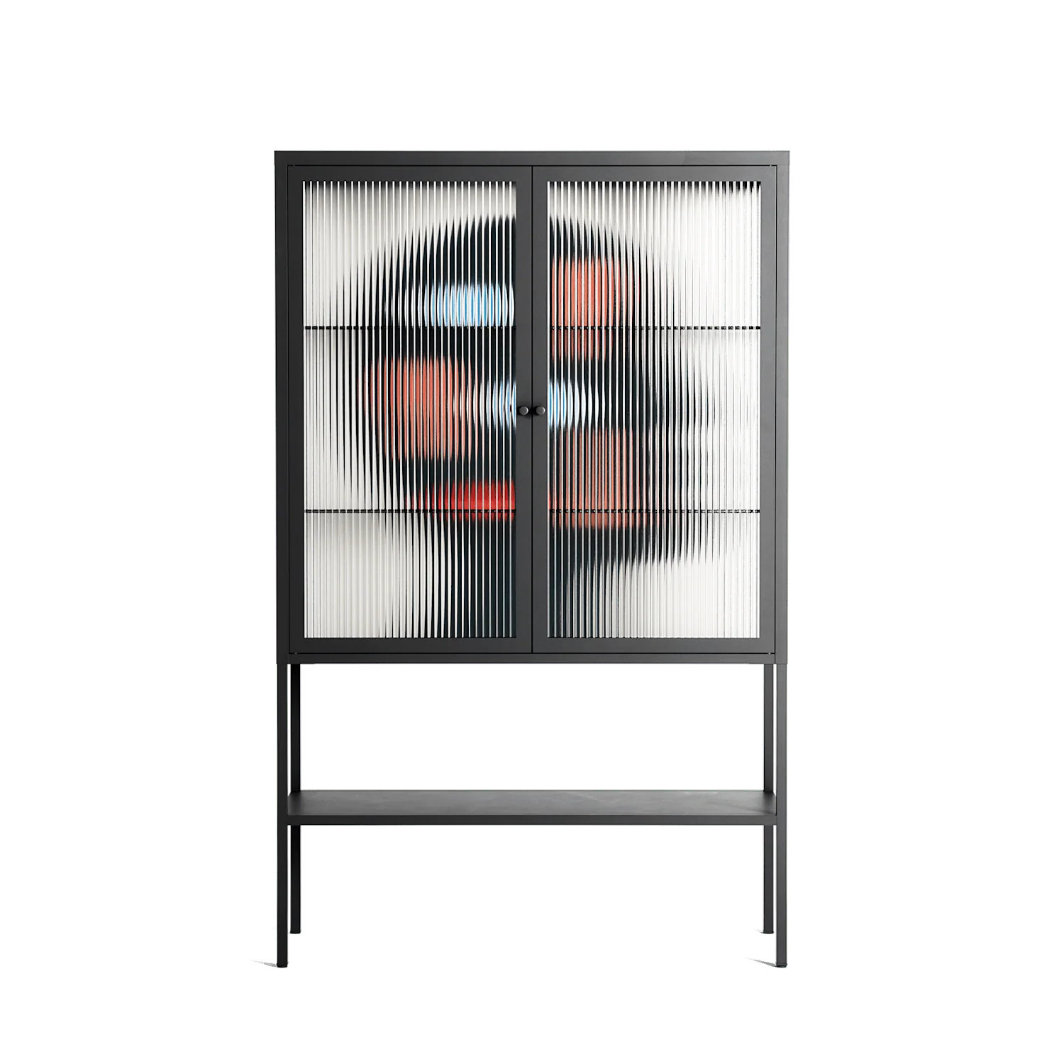 Désordre_Intérieur - Loft Cabinet - David Vanadia - Antracite - Reeded glass