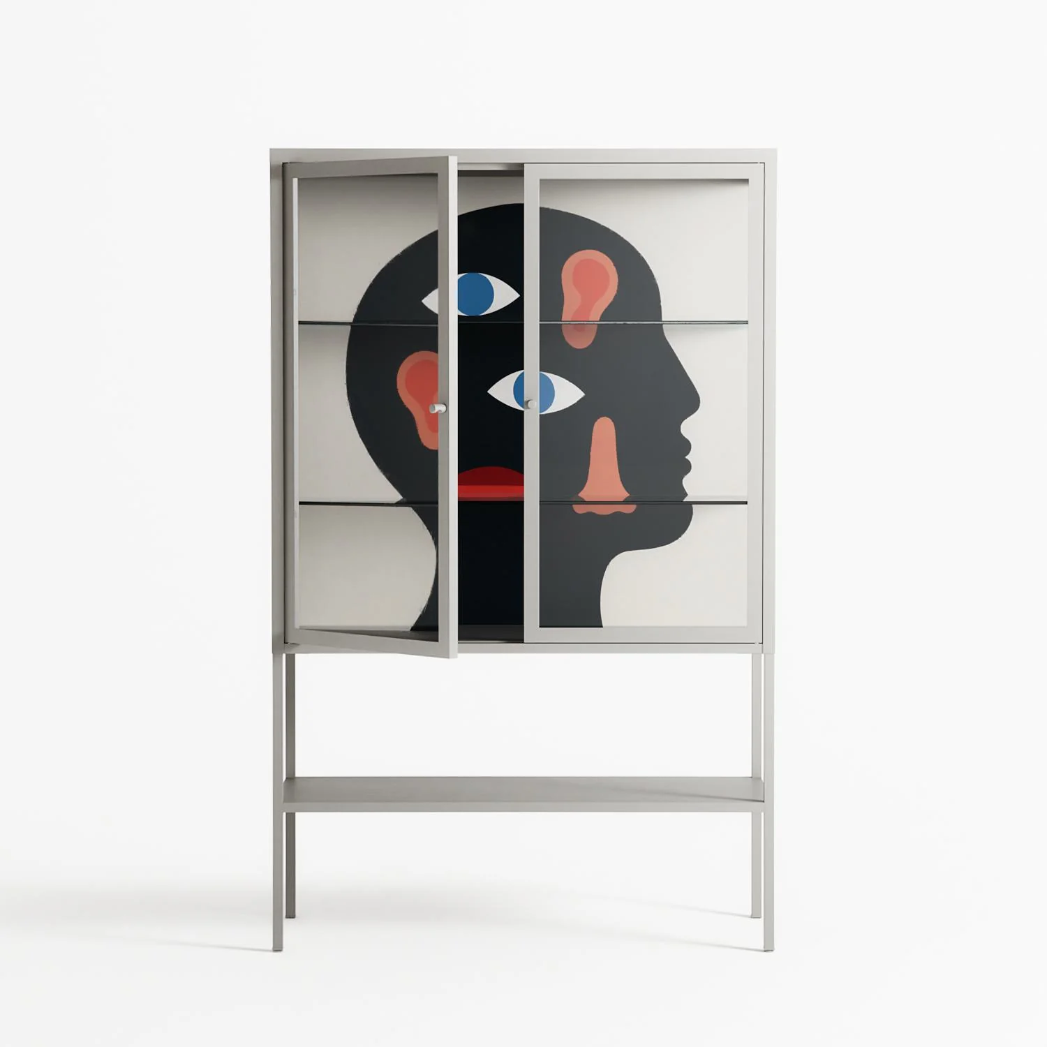 Désordre_Intérieur - Loft Cabinet - David Vanadia - Chalk - Clear glass - Image 2