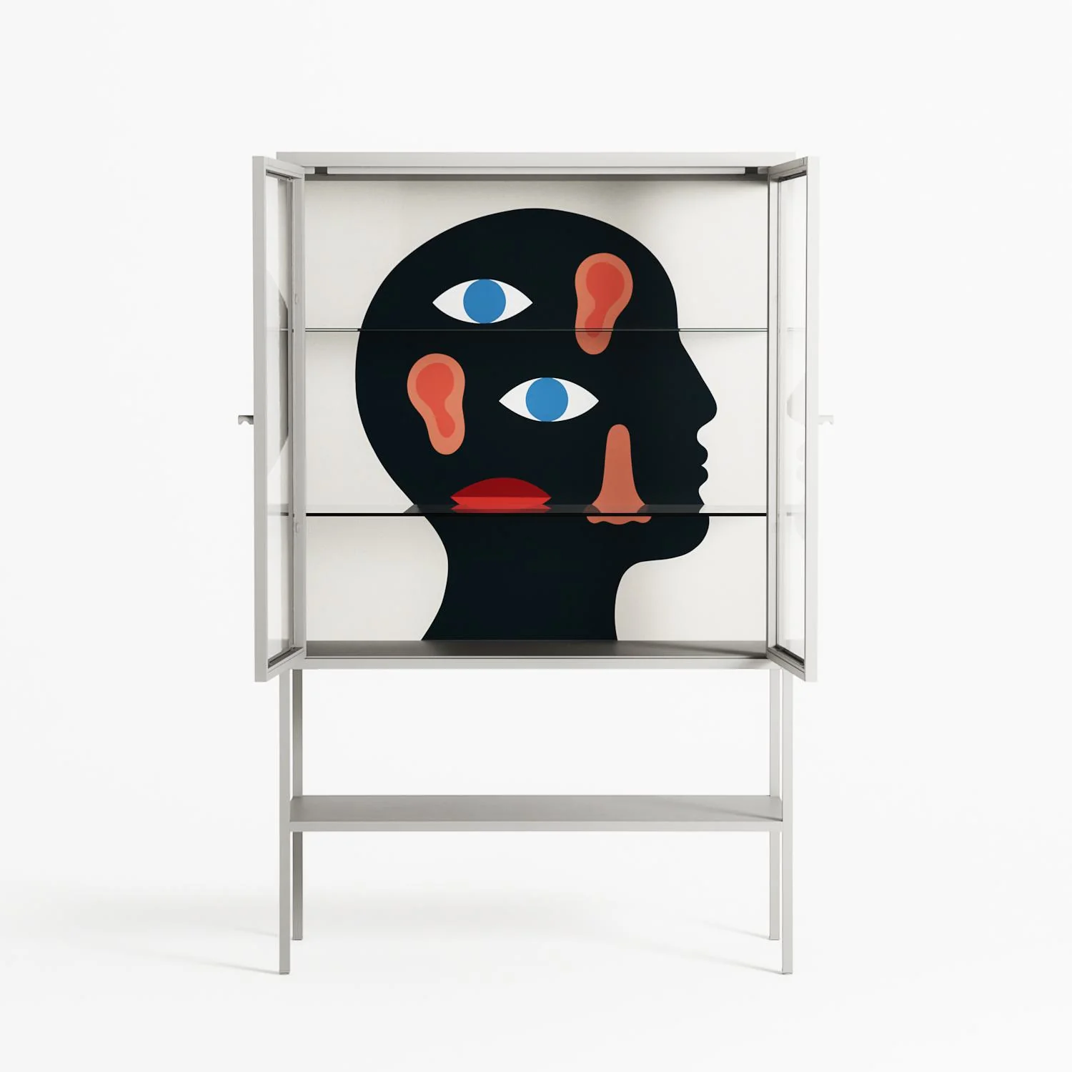 Désordre_Intérieur - Loft Cabinet - David Vanadia - Chalk - Clear glass - Image 3