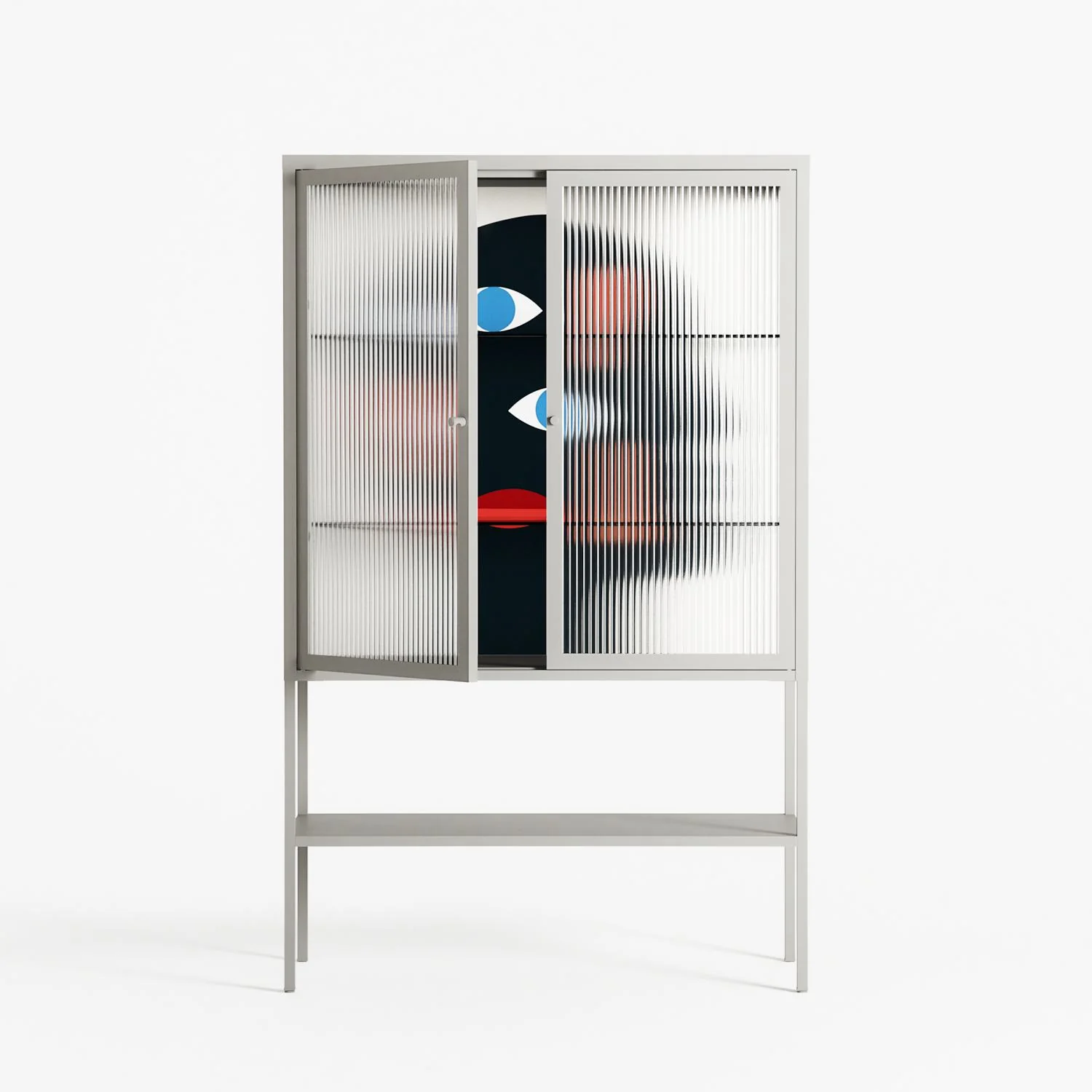 Désordre_Intérieur - Loft Cabinet - David Vanadia - Chalk - Reeded glass - Image 2