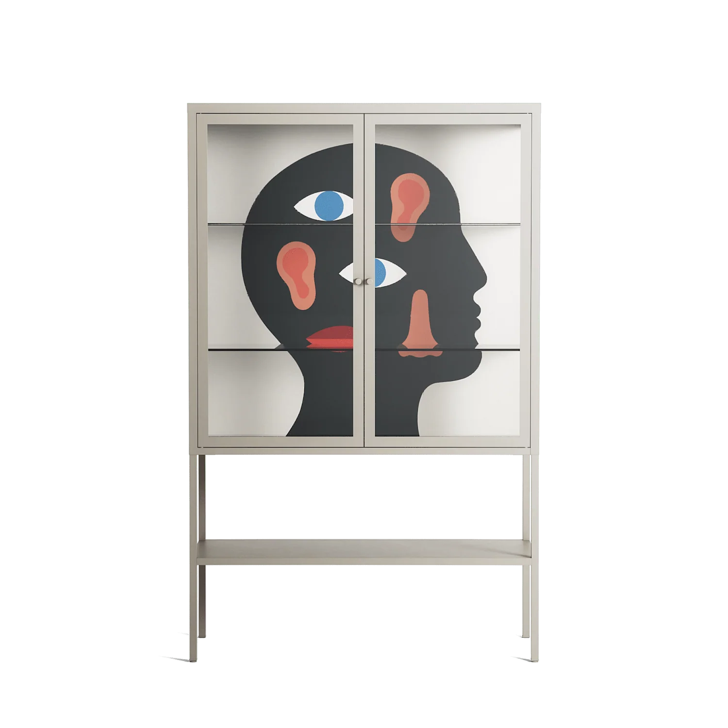Désordre_Intérieur - Loft Cabinet - David Vanadia - Pebble - Clear glass