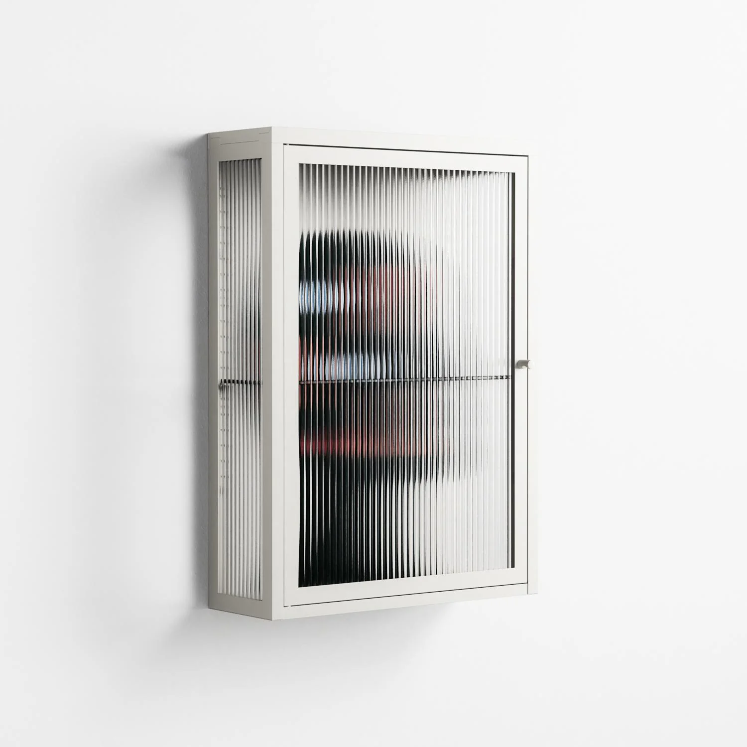 Désordre_Intérieur - Wall Cabinet - David Vanadia - Chalk - Reeded glass - Image 4