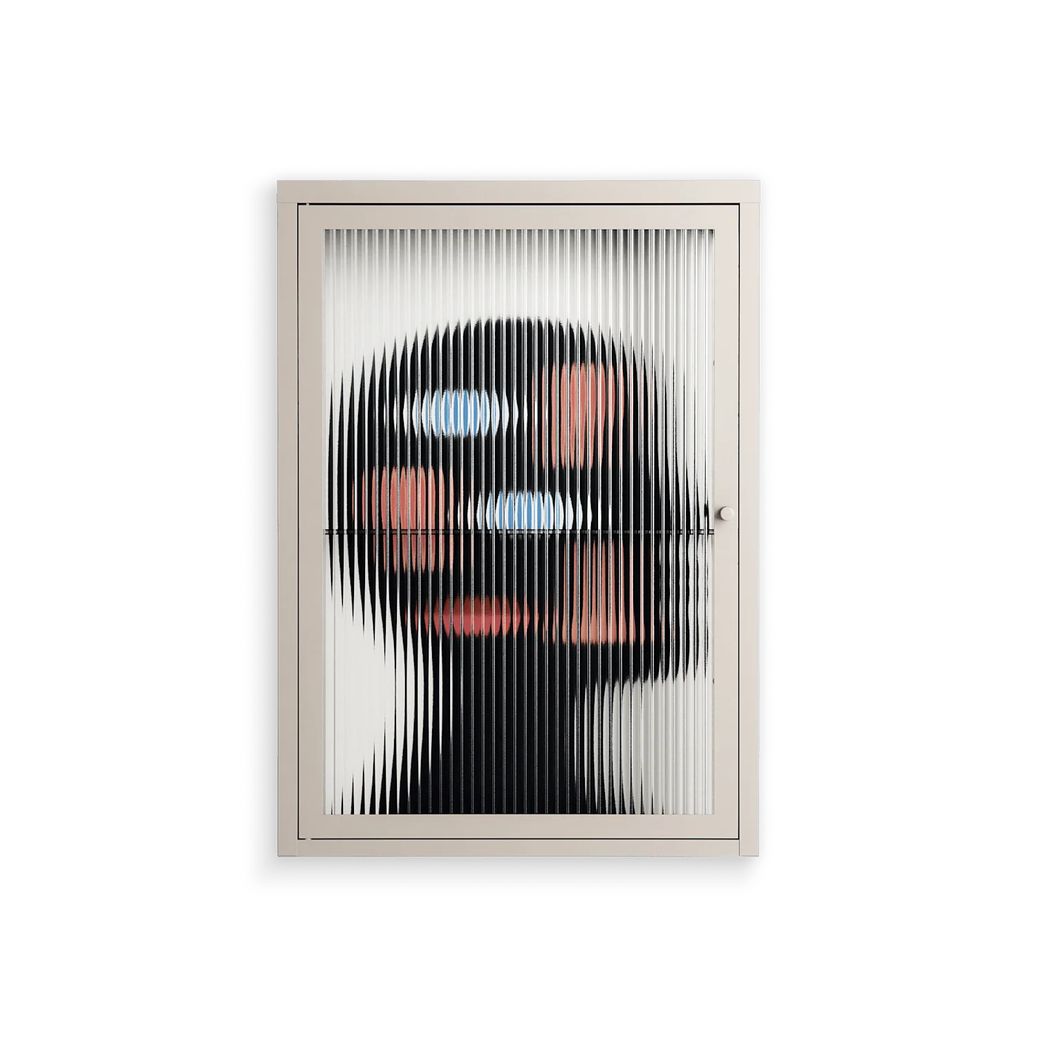 Désordre_Intérieur - Wall Cabinet - David Vanadia - Pebble - Reeded glass