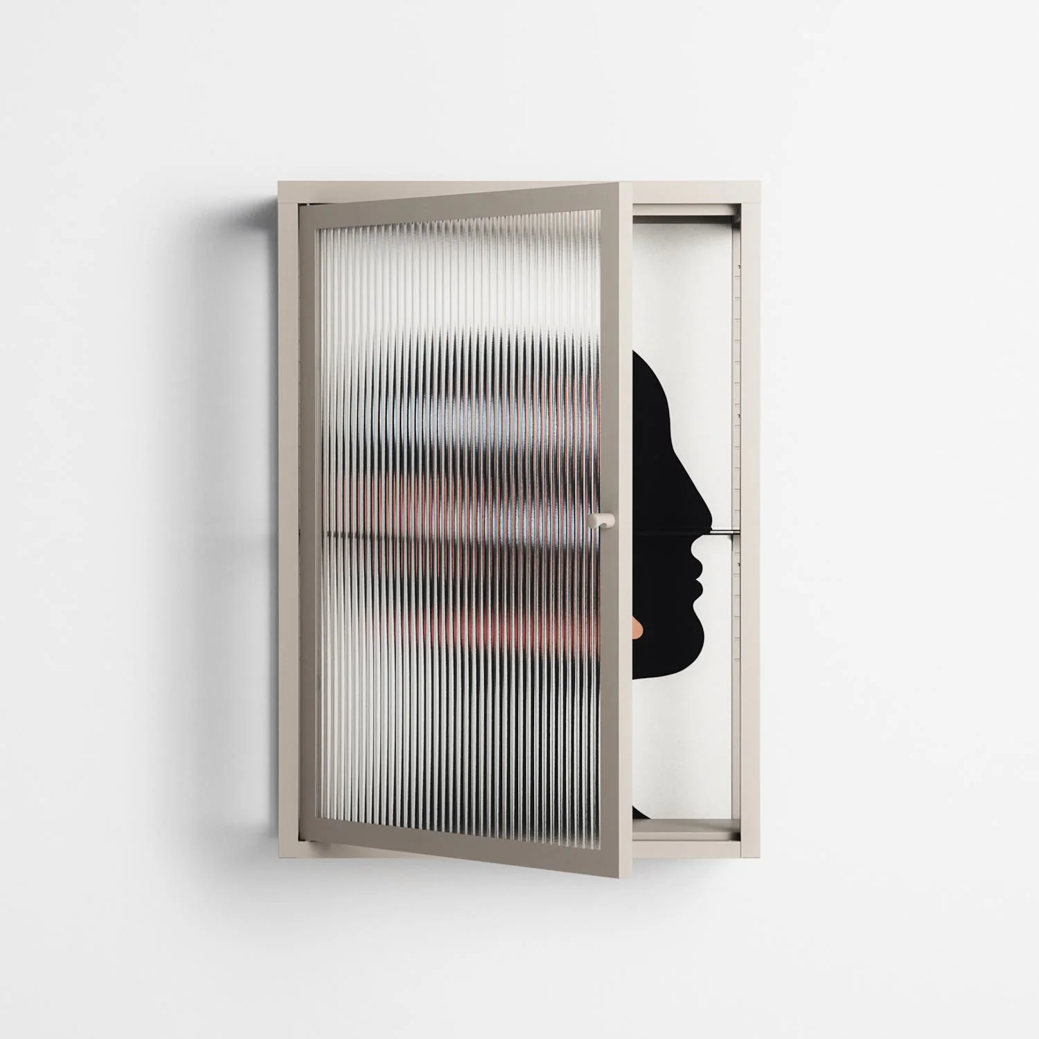 Désordre_Intérieur - Wall Cabinet - David Vanadia - Pebble - Reeded glass - Image 2