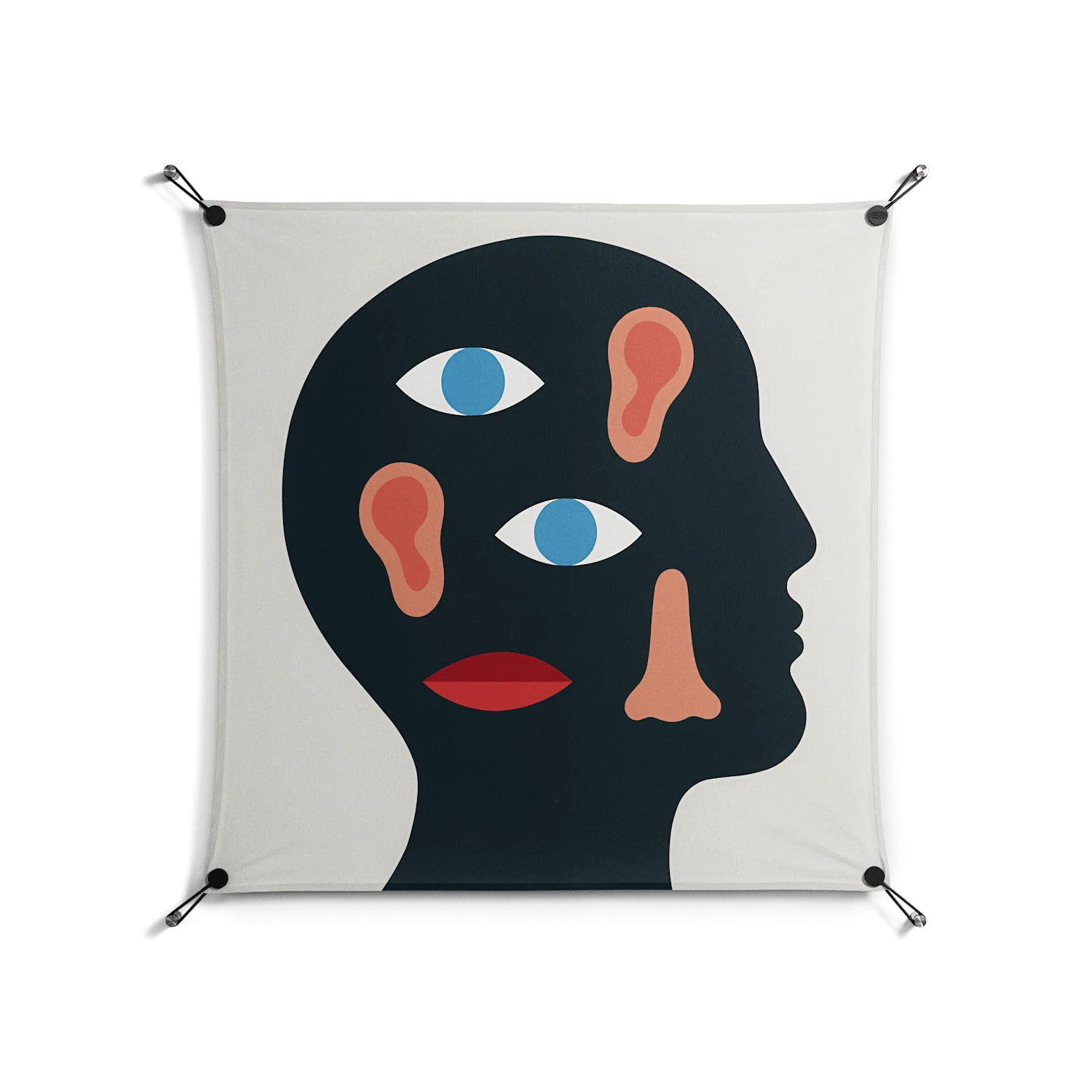 Désordre_Intérieur - Work On Wall - David Vanadia - Black - 90 x 90 cm