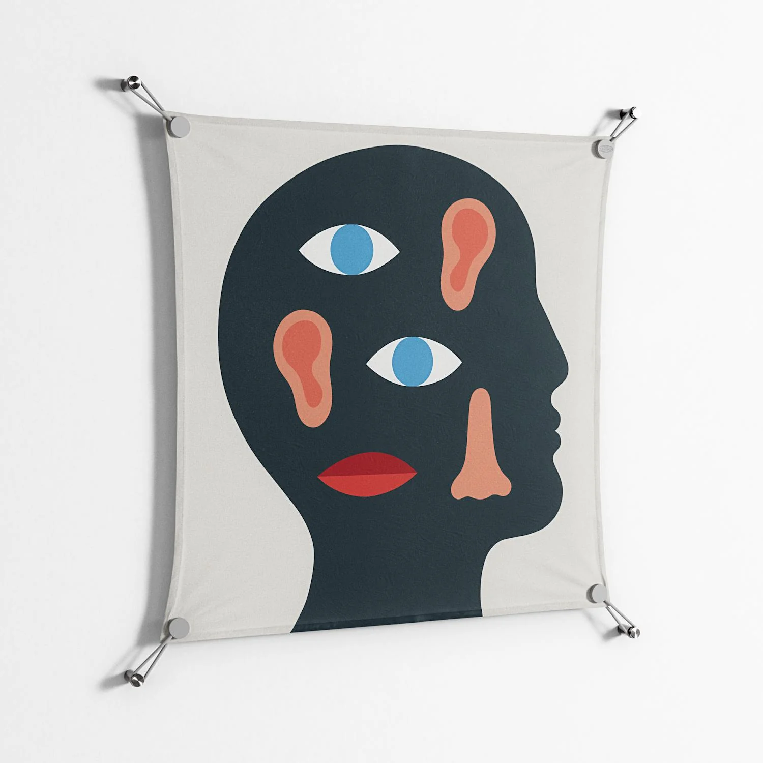 Désordre_Intérieur - Work On Wall - David Vanadia - Silver - 70 x 70 cm - Image 2