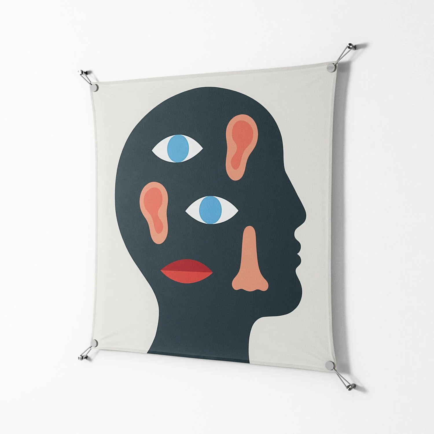 Désordre_Intérieur - Work On Wall - David Vanadia - Silver - 90 x 90 cm - Image 2