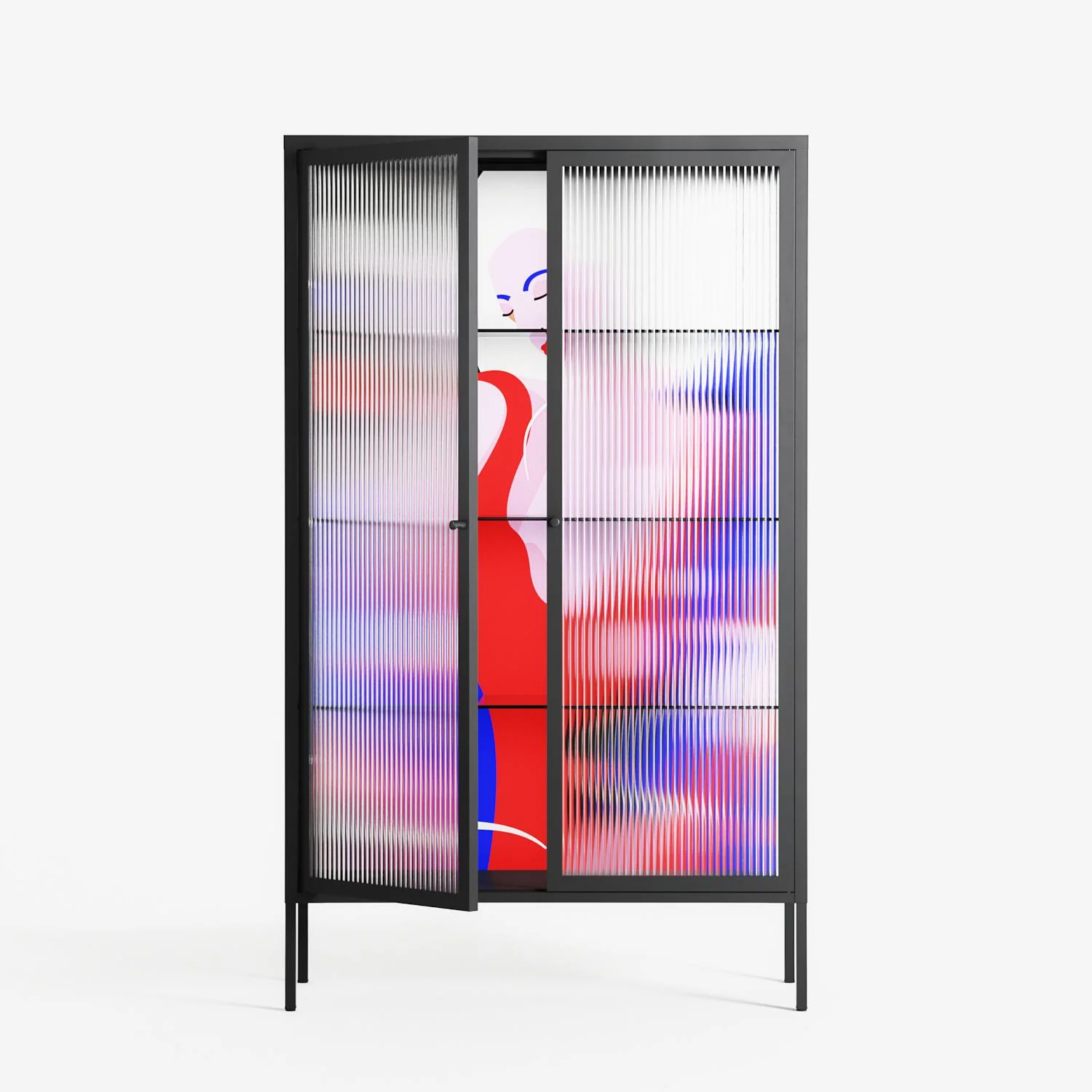 Dream - Cabinet - Heather Zhou - Antracite - Reeded glass - Image 2