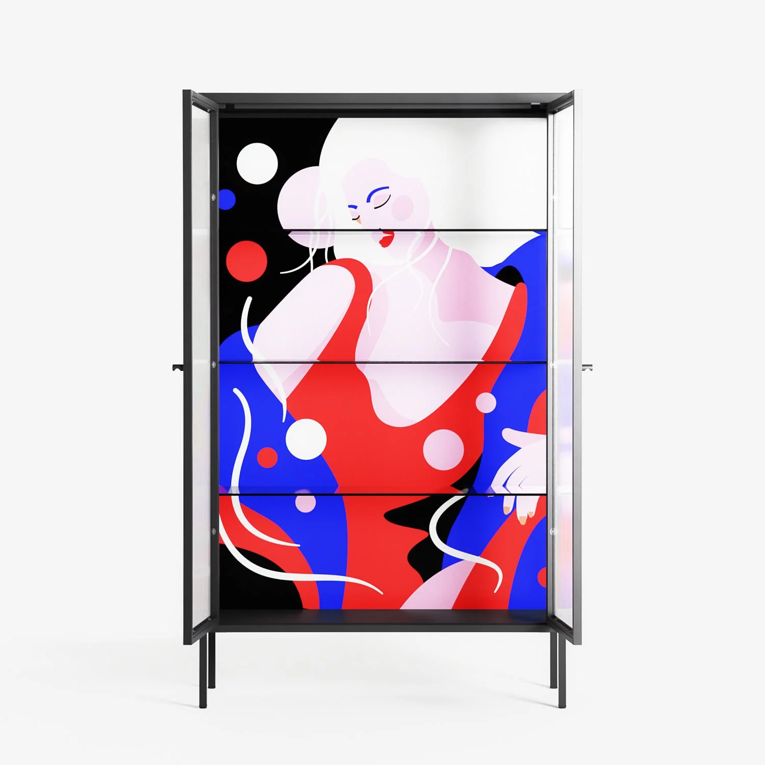 Dream - Cabinet - Heather Zhou - Antracite - Reeded glass - Image 3