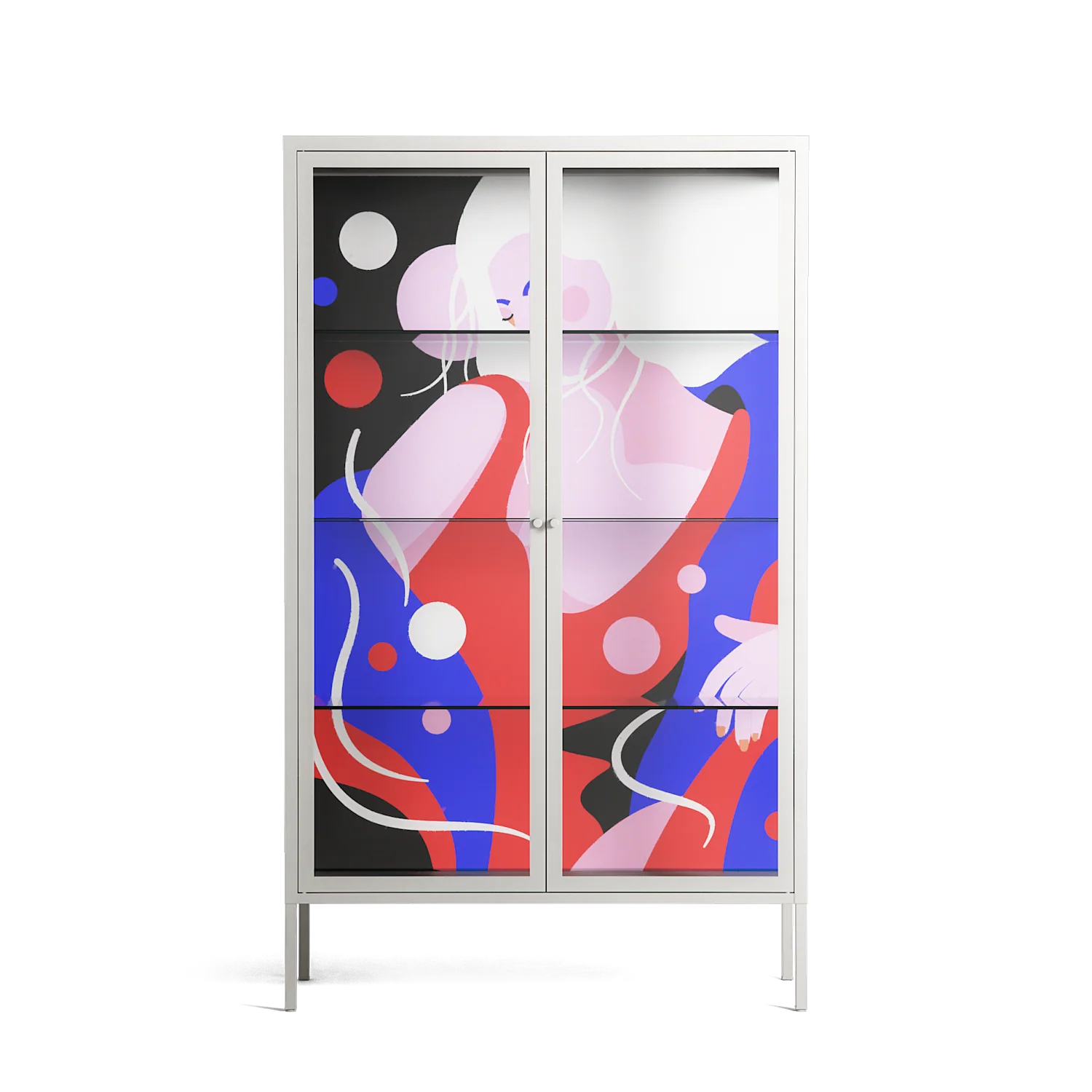 Dream - Cabinet - Heather Zhou - Chalk - Clear glass