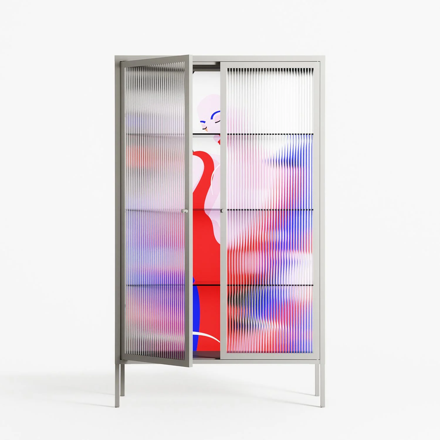 Dream - Cabinet - Heather Zhou - Chalk - Reeded glass - Image 2
