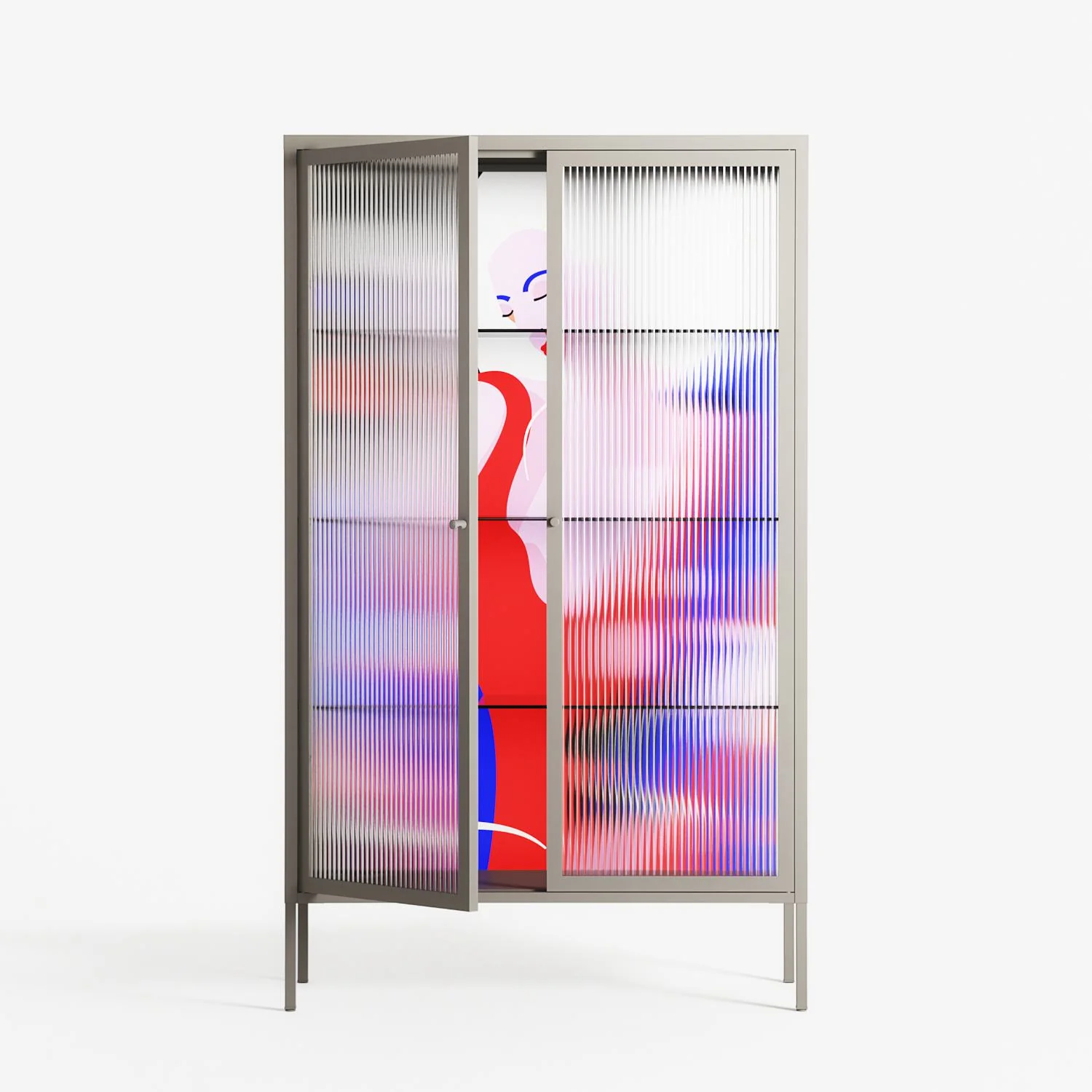 Dream - Cabinet - Heather Zhou - Pebble - Reeded glass - Image 2