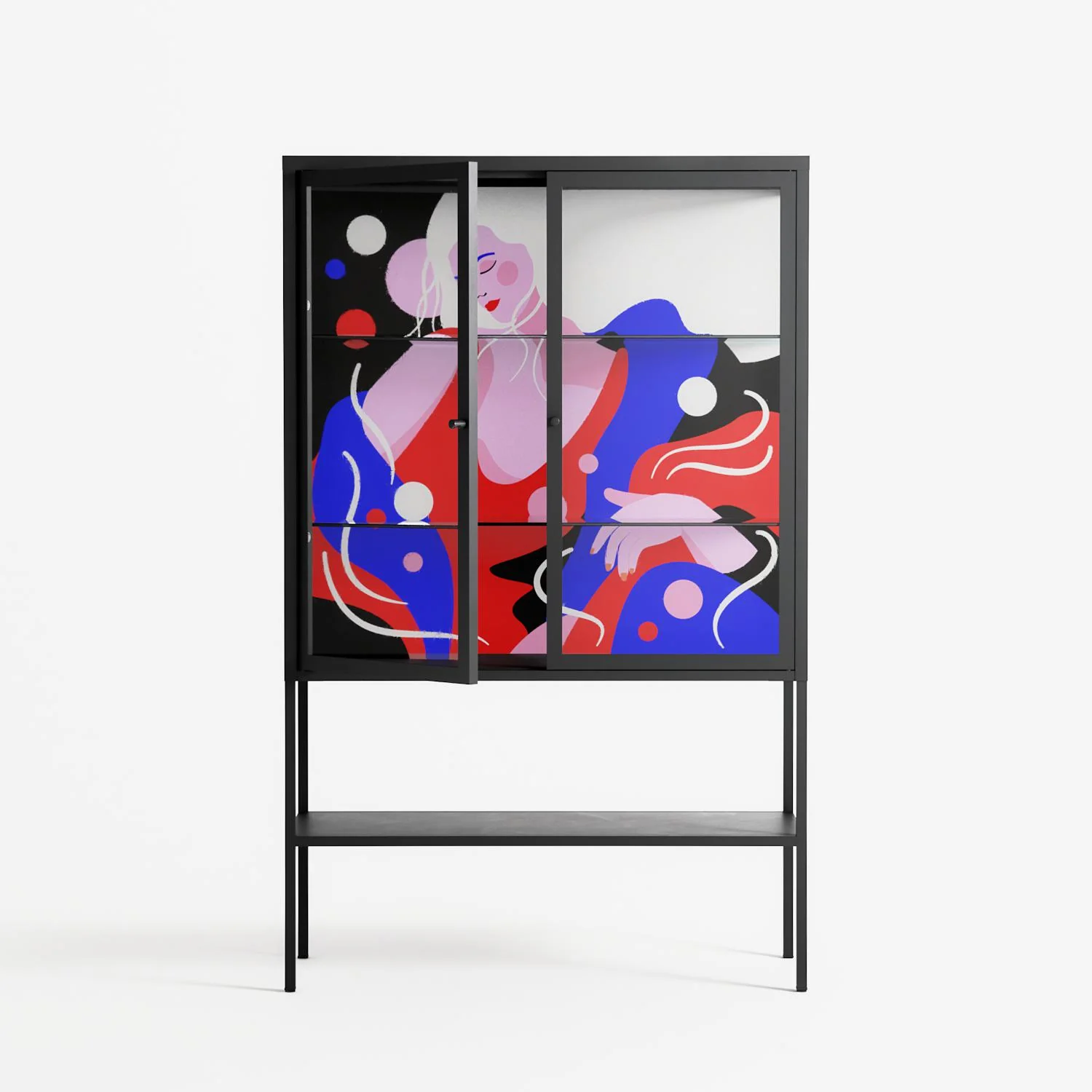 Dream - Loft Cabinet - Heather Zhou - Antracite - Clear glass - Image 2