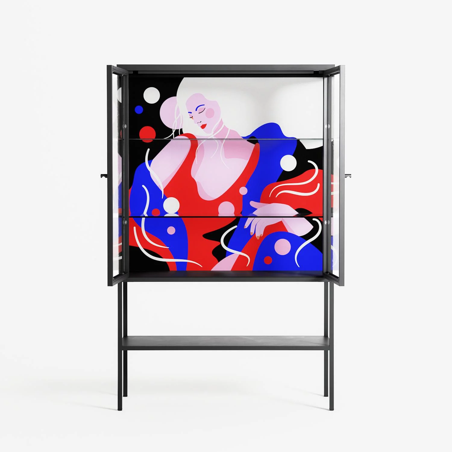 Dream - Loft Cabinet - Heather Zhou - Antracite - Clear glass - Image 3