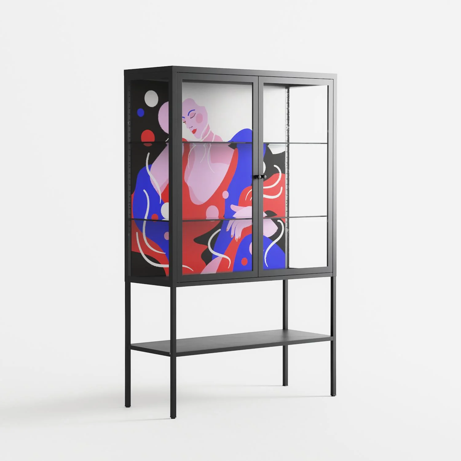 Dream - Loft Cabinet - Heather Zhou - Antracite - Clear glass - Image 4