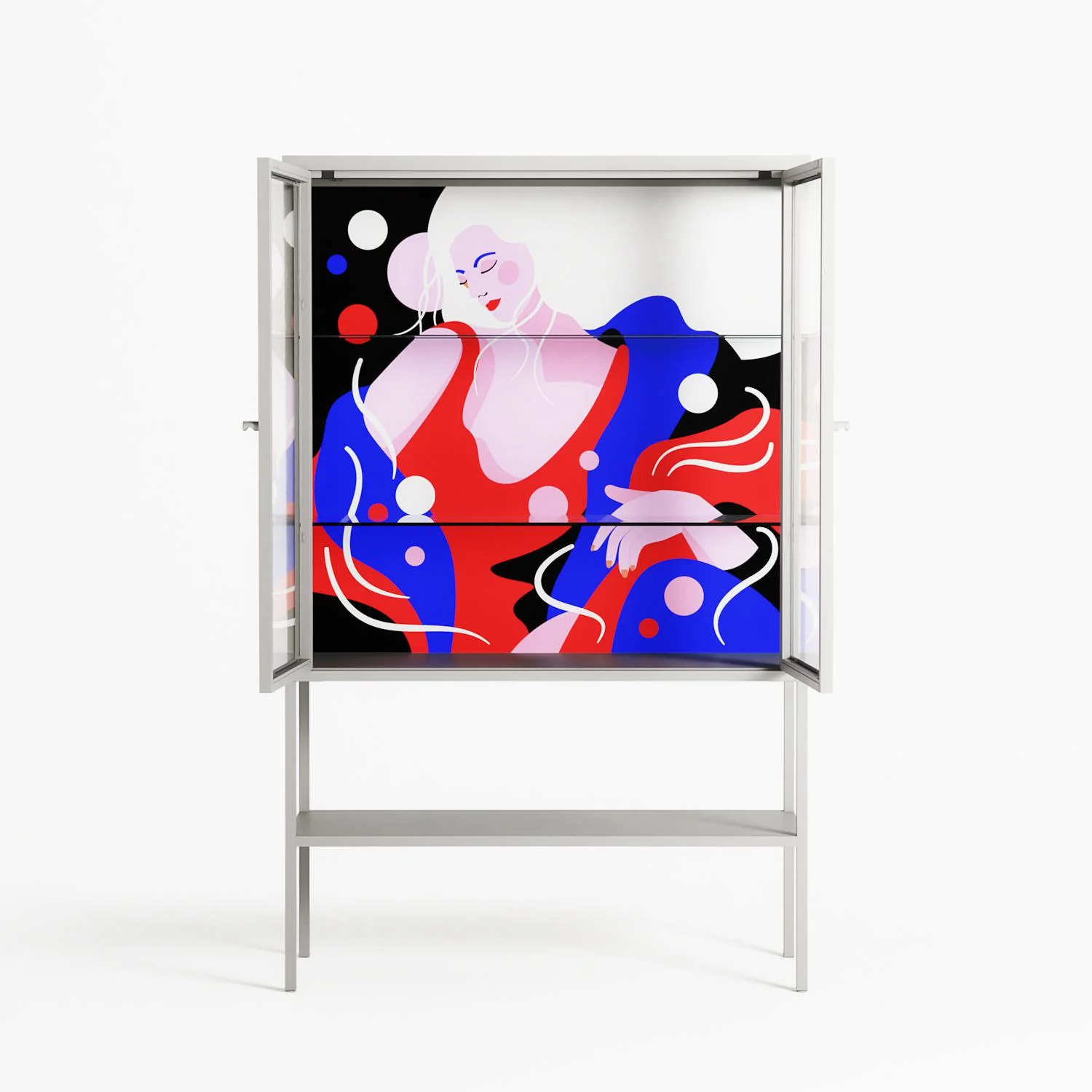 Dream - Loft Cabinet - Heather Zhou - Chalk - Clear glass - Image 3