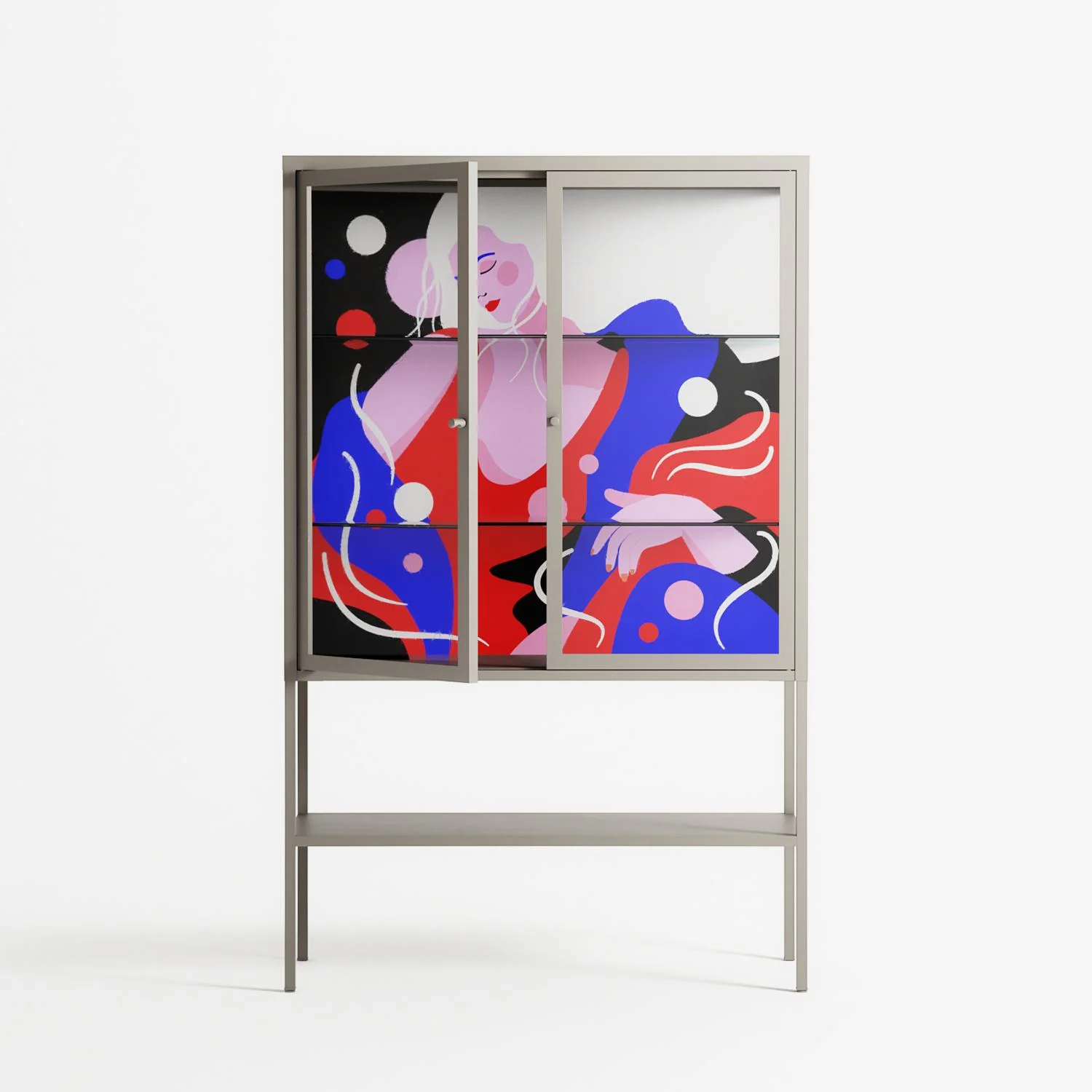 Dream - Loft Cabinet - Heather Zhou - Pebble - Clear glass - Image 2