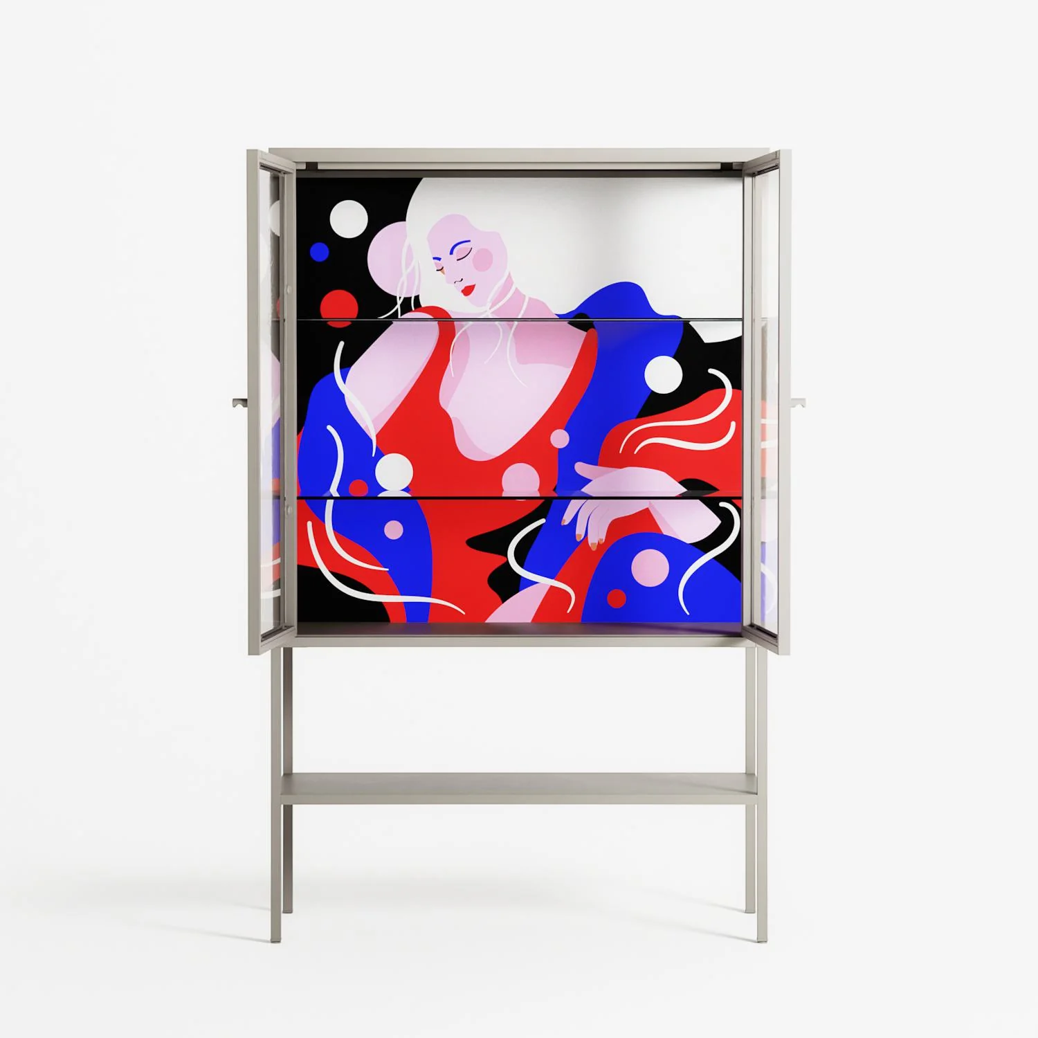 Dream - Loft Cabinet - Heather Zhou - Pebble - Clear glass - Image 3
