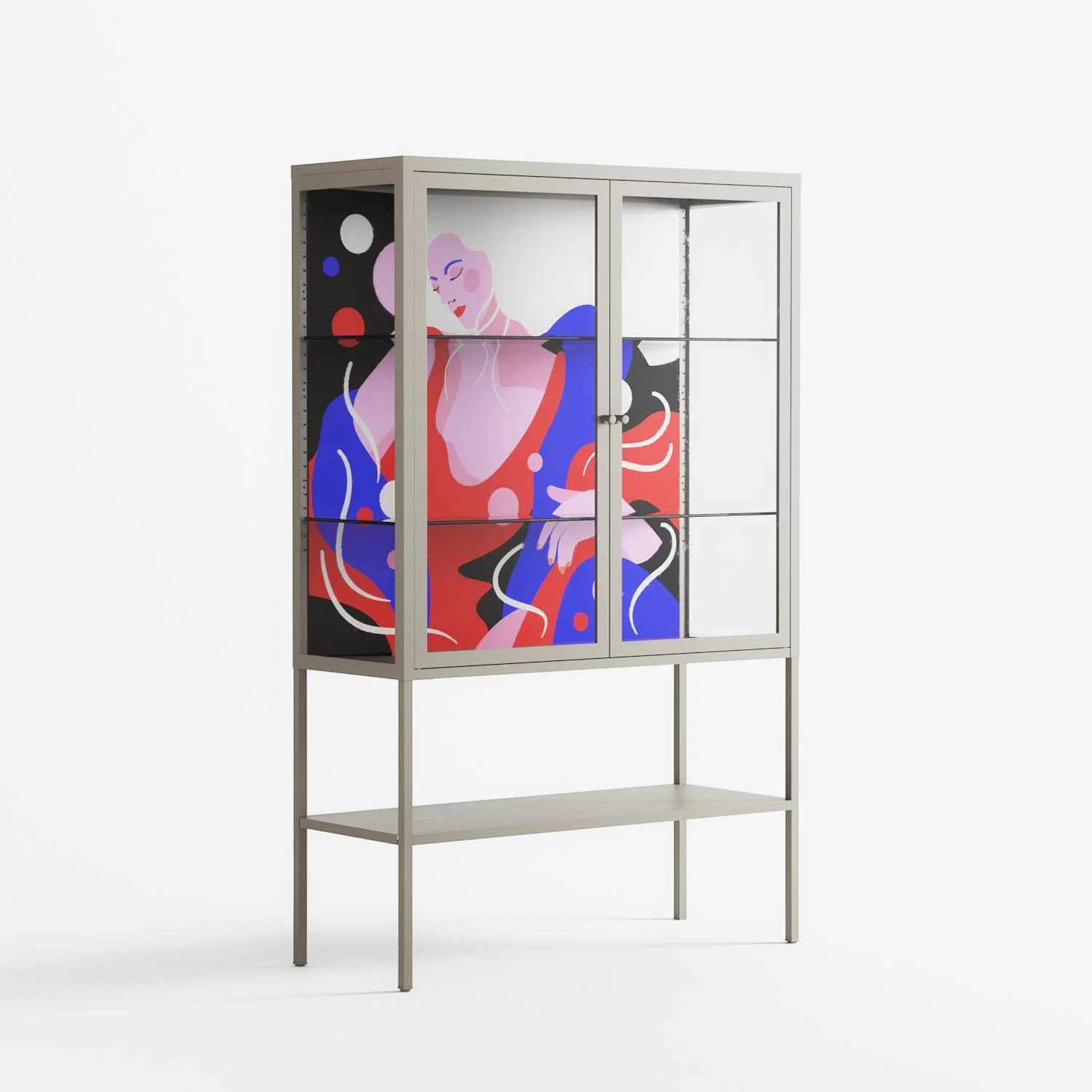 Dream - Loft Cabinet - Heather Zhou - Pebble - Clear glass - Image 4