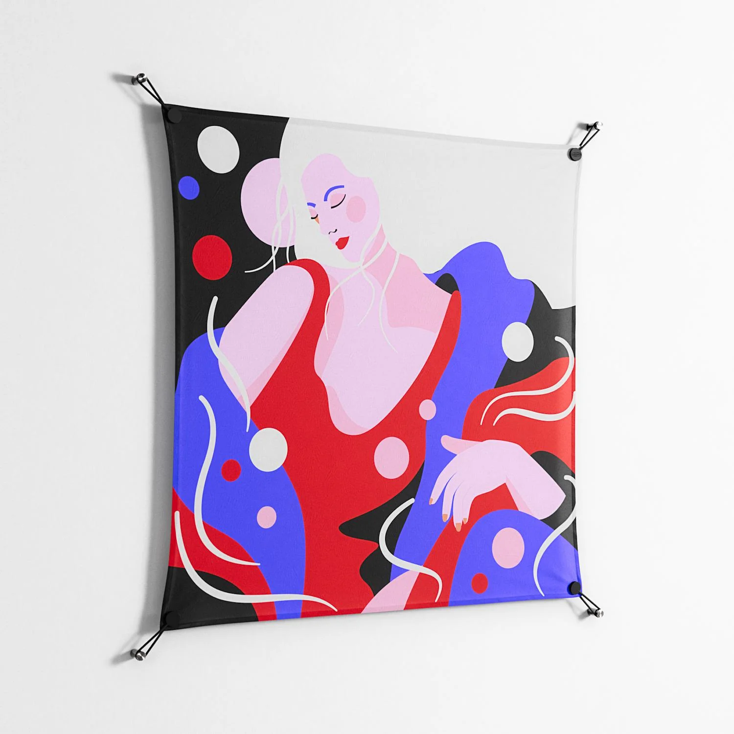 Dream - Work On Wall - Heather Zhou - Black - 90 x 90 cm - Image 2