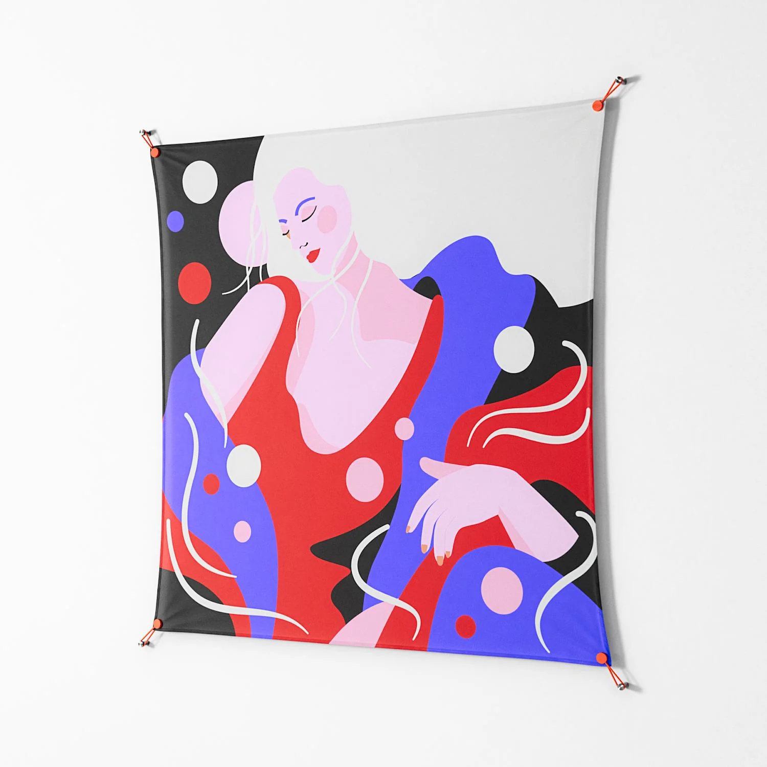 Dream - Work On Wall - Heather Zhou - Orange - 140 x 140 cm - Image 2