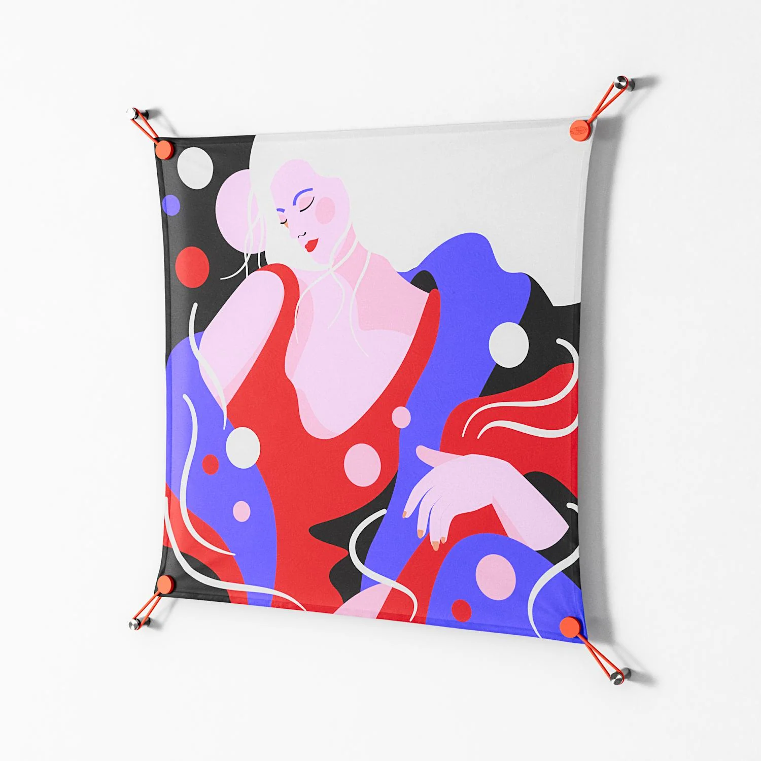 Dream - Work On Wall - Heather Zhou - Orange - 70 x 70 cm - Image 2