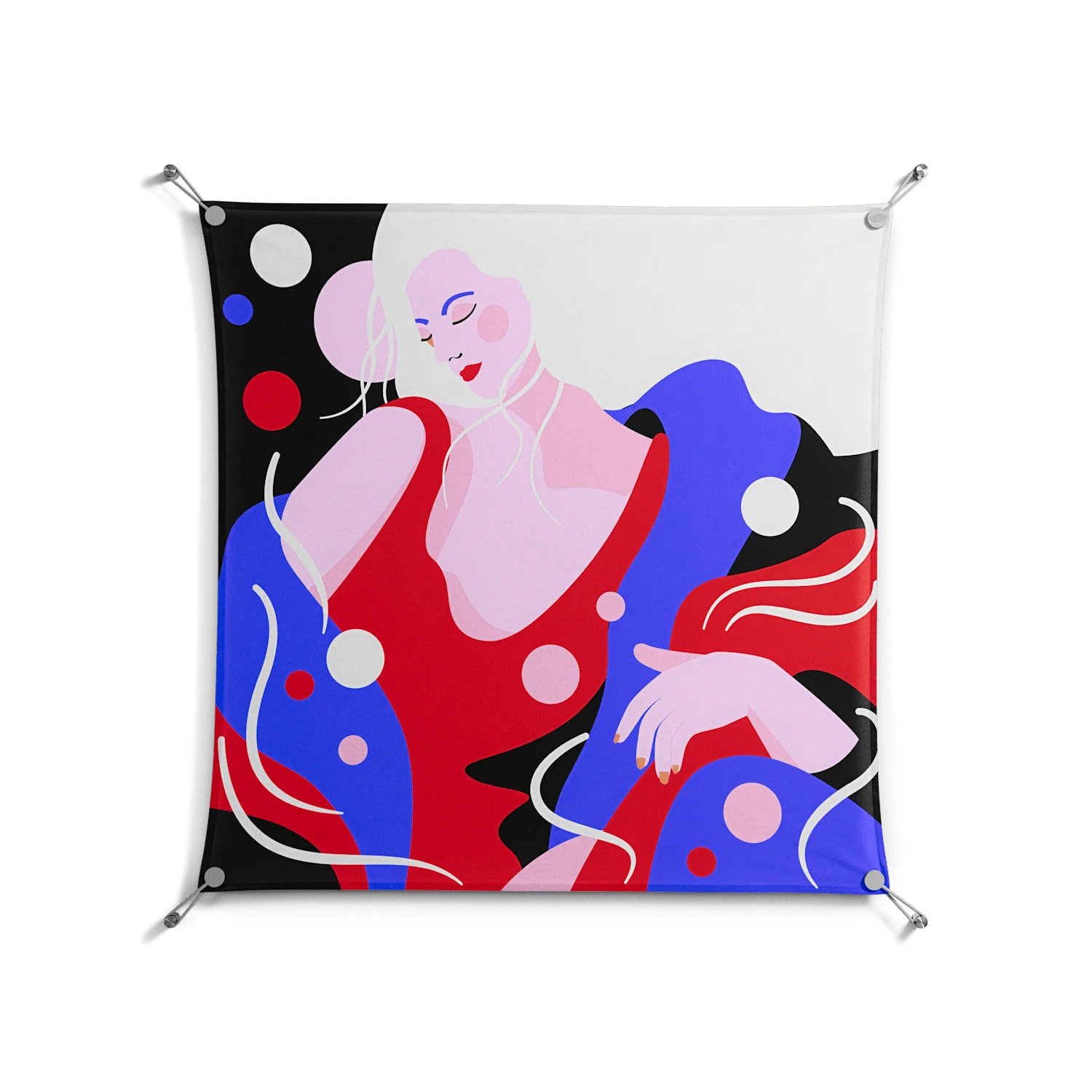Dream - Work On Wall - Heather Zhou - Silver - 90 x 90 cm