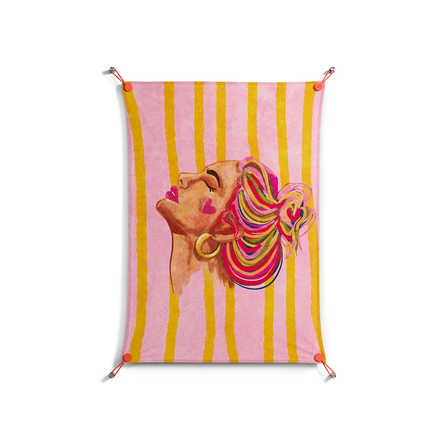 Dreaming Girl - Work On Wall - Raissa Oltmanns - Orange - 70 x 100 cm