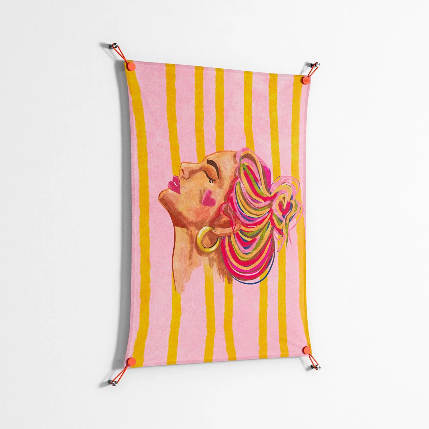 Dreaming Girl - Work On Wall - Raissa Oltmanns - Orange - 70 x 100 cm - Image 2