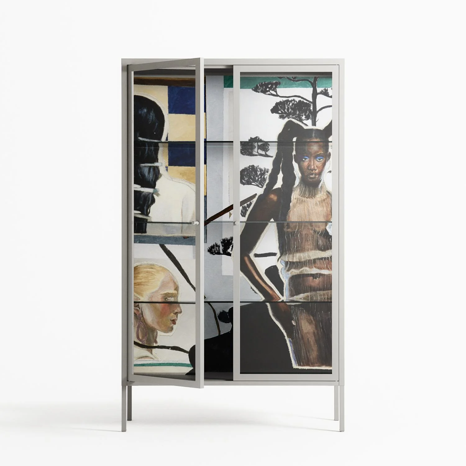Dreaming With Open Eyes - Cabinet - Sophie Goudman-Peachey - Chalk - Clear glass - Image 2