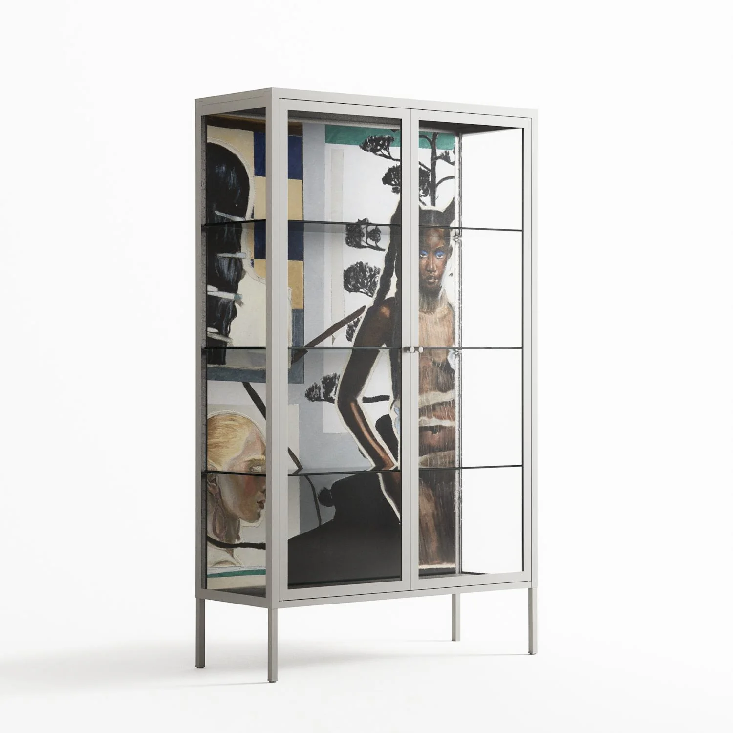 Dreaming With Open Eyes - Cabinet - Sophie Goudman-Peachey - Chalk - Clear glass - Image 4