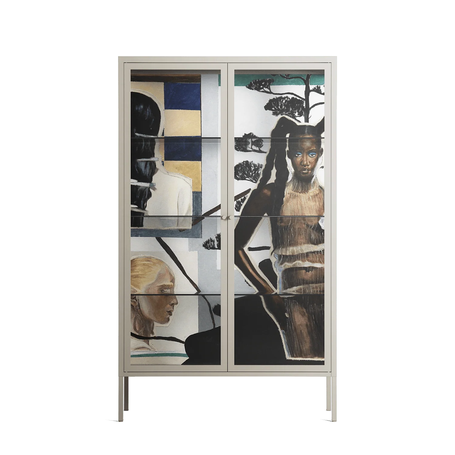 Dreaming With Open Eyes - Cabinet - Sophie Goudman-Peachey - Pebble - Clear glass