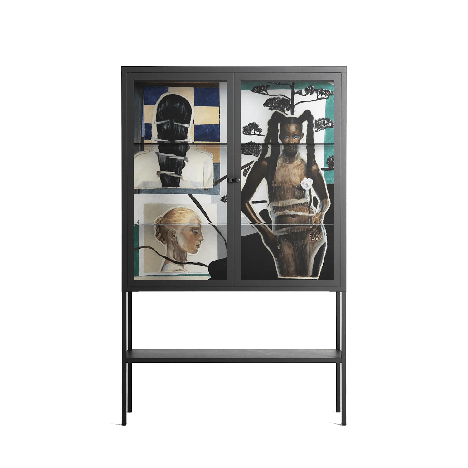 Dreaming With Open Eyes - Loft Cabinet - Sophie Goudman-Peachey - Antracite - Clear glass