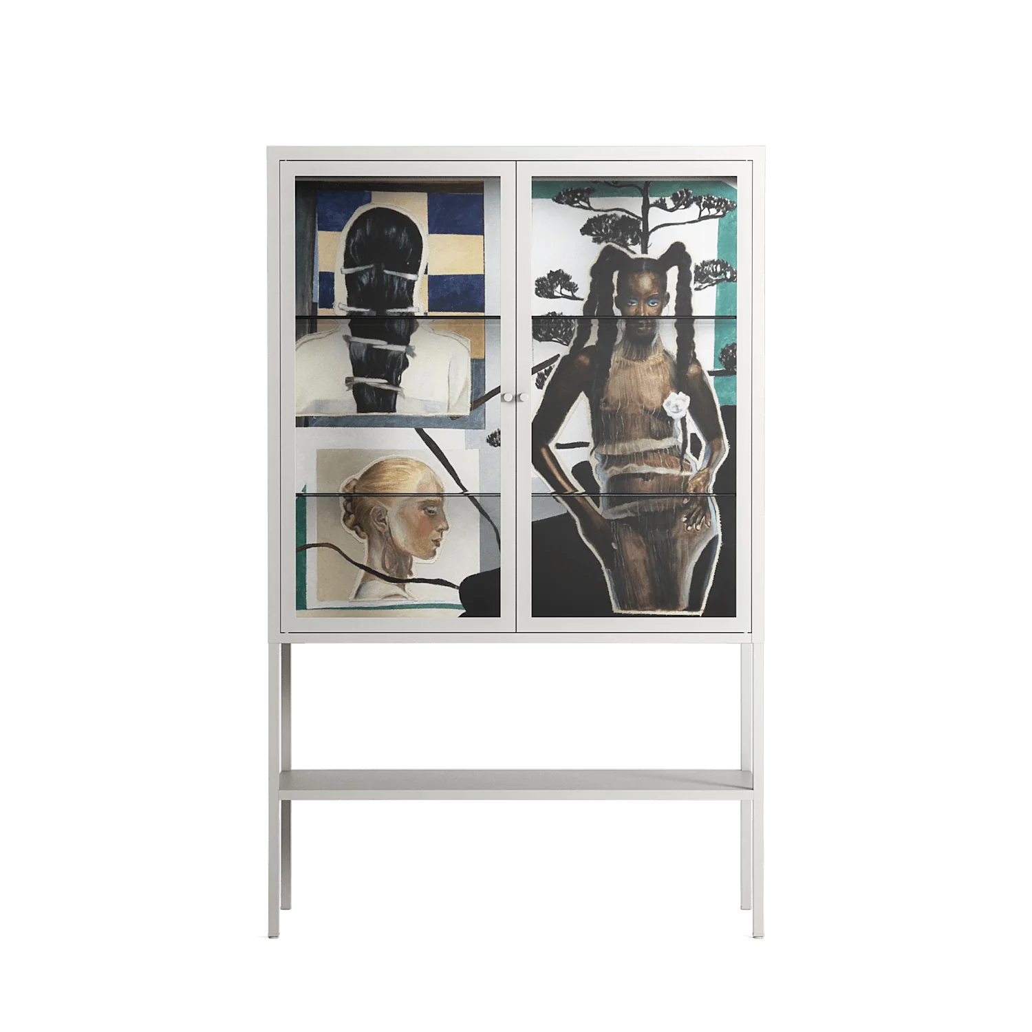 Dreaming With Open Eyes - Loft Cabinet - Sophie Goudman-Peachey - Chalk - Clear glass
