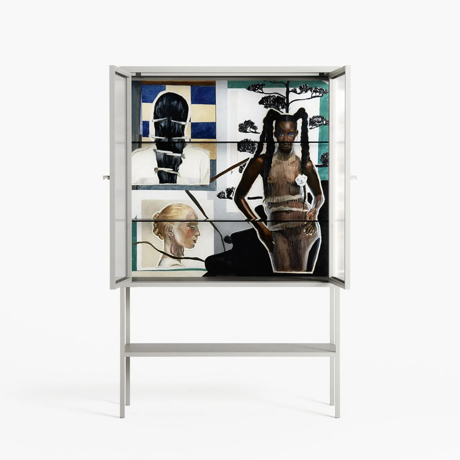 Dreaming With Open Eyes - Loft Cabinet - Sophie Goudman-Peachey - Chalk - Reeded glass - Image 3