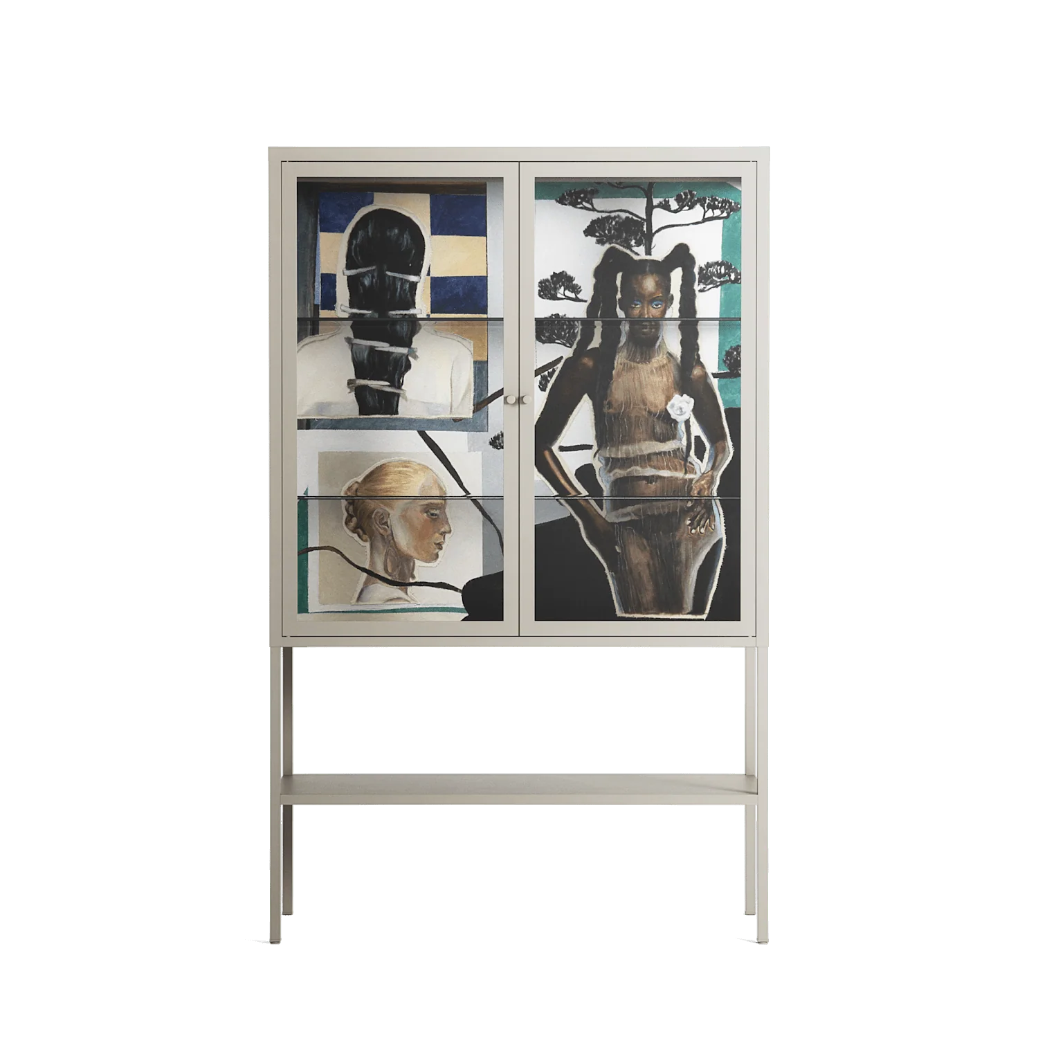 Dreaming With Open Eyes - Loft Cabinet - Sophie Goudman-Peachey - Pebble - Clear glass
