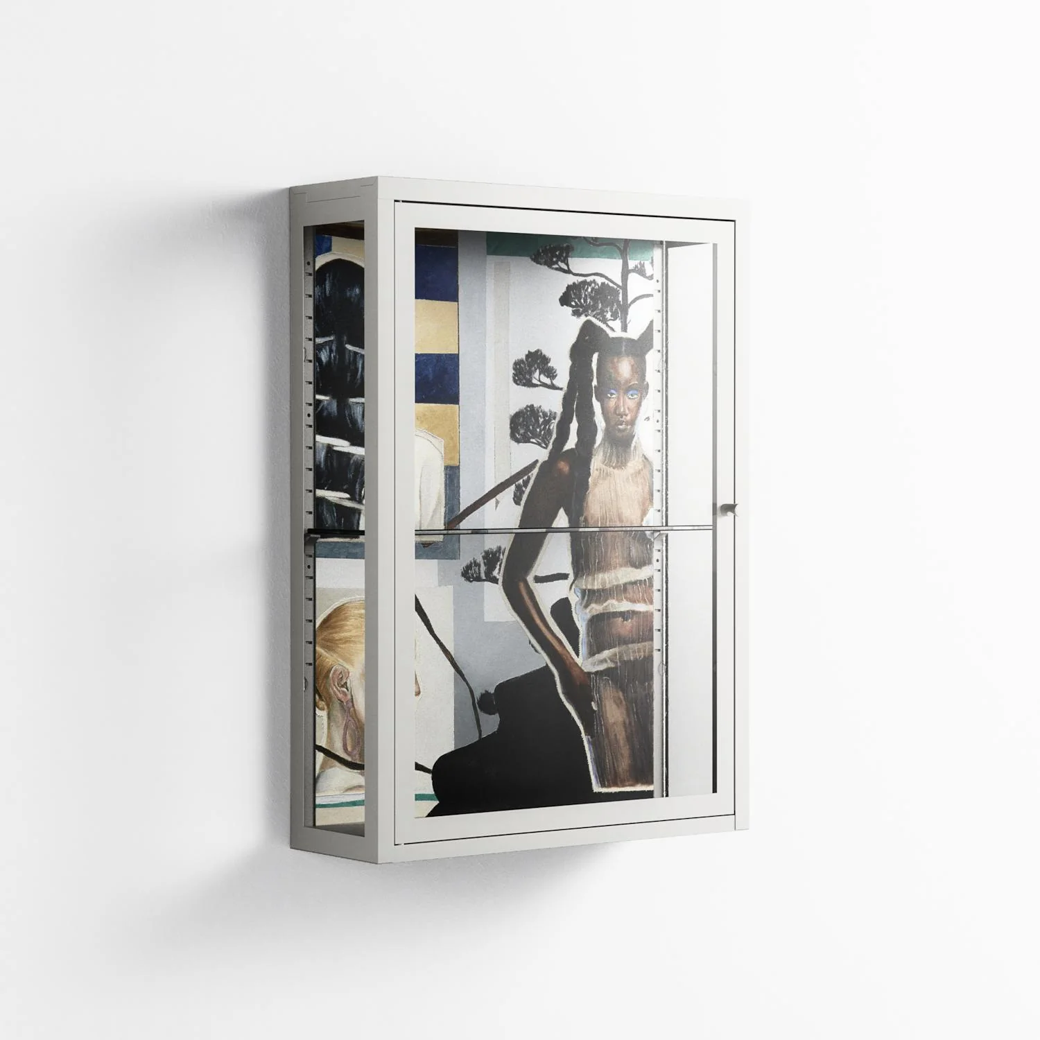 Dreaming With Open Eyes - Wall Cabinet - Sophie Goudman-Peachey - Chalk - Clear glass - Image 4