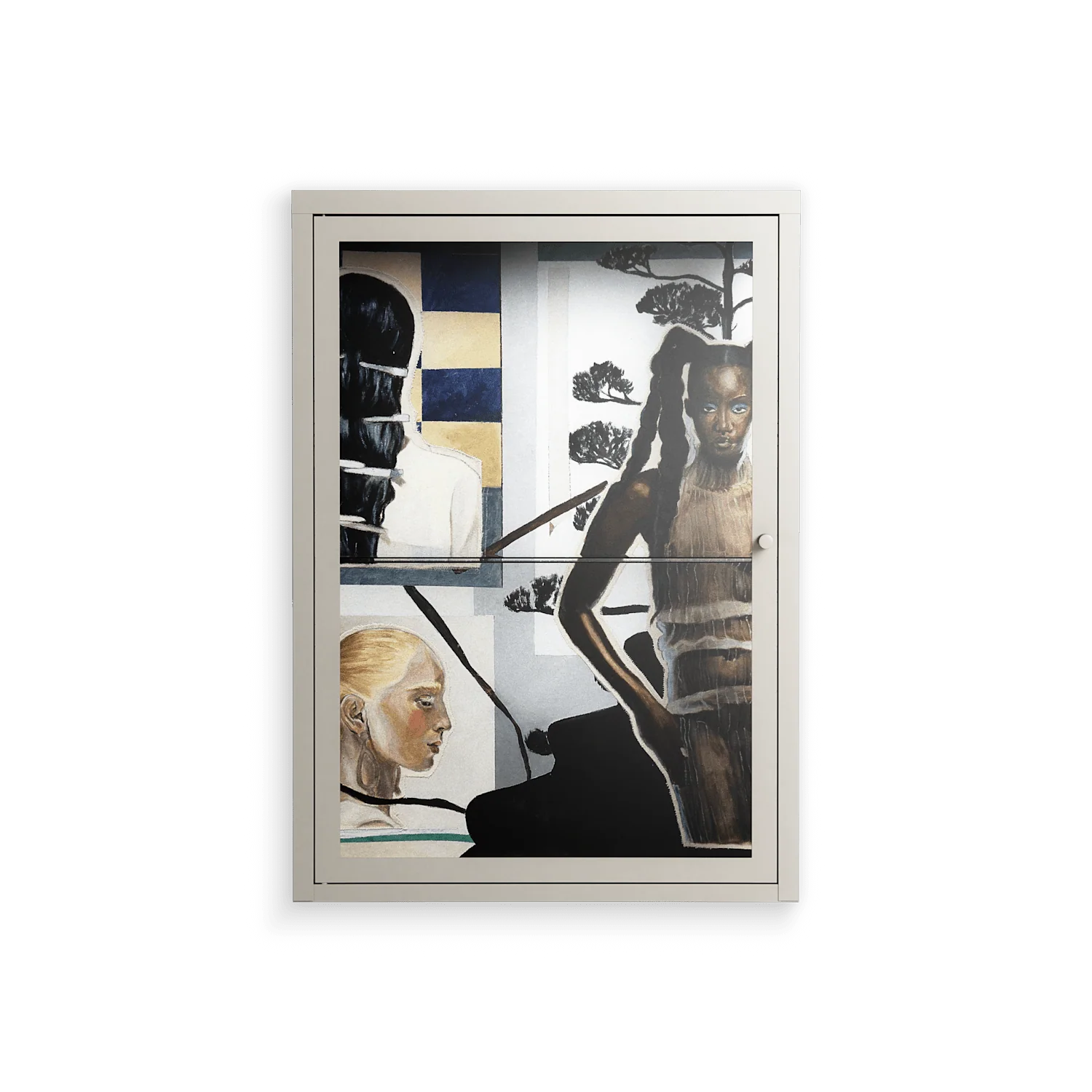 Dreaming With Open Eyes - Wall Cabinet - Sophie Goudman-Peachey - Pebble - Clear glass
