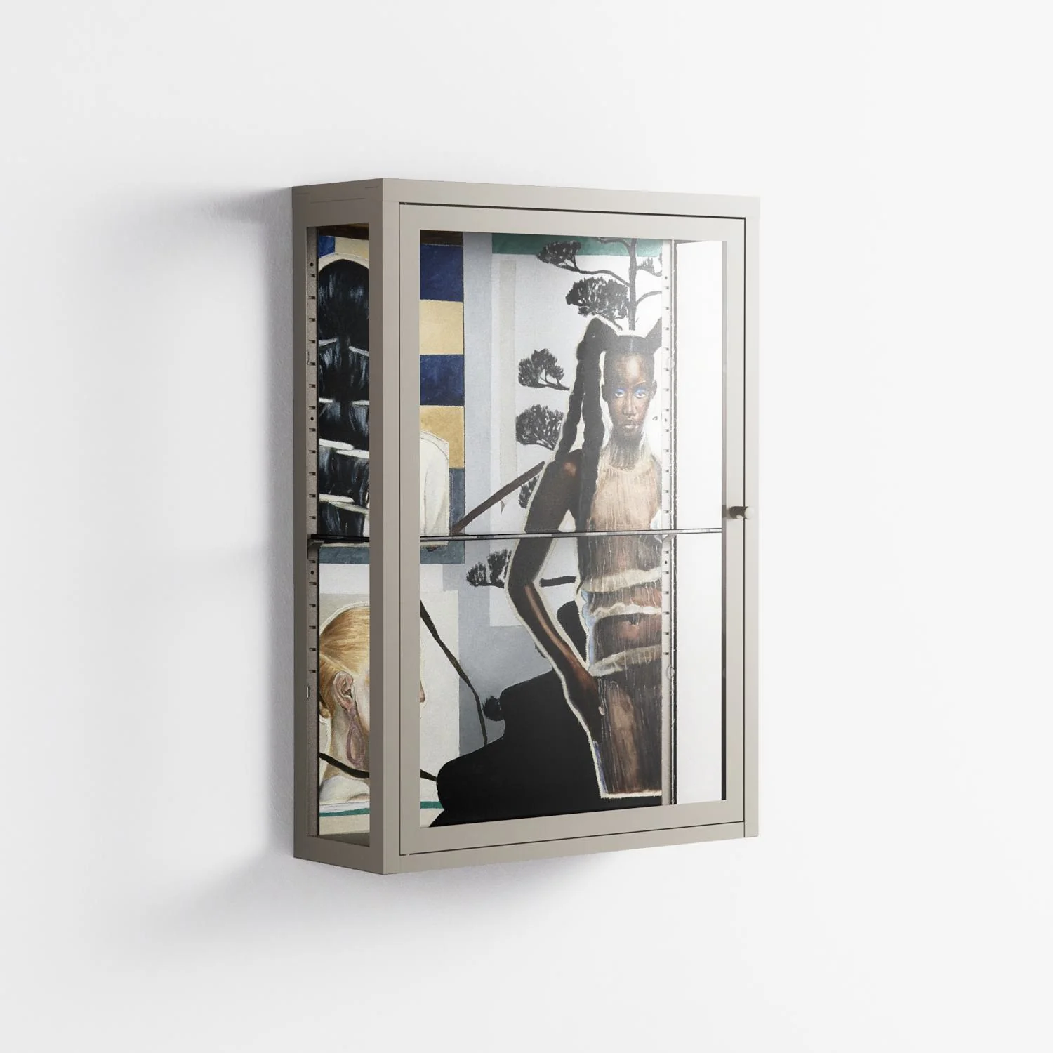 Dreaming With Open Eyes - Wall Cabinet - Sophie Goudman-Peachey - Pebble - Clear glass - Image 4