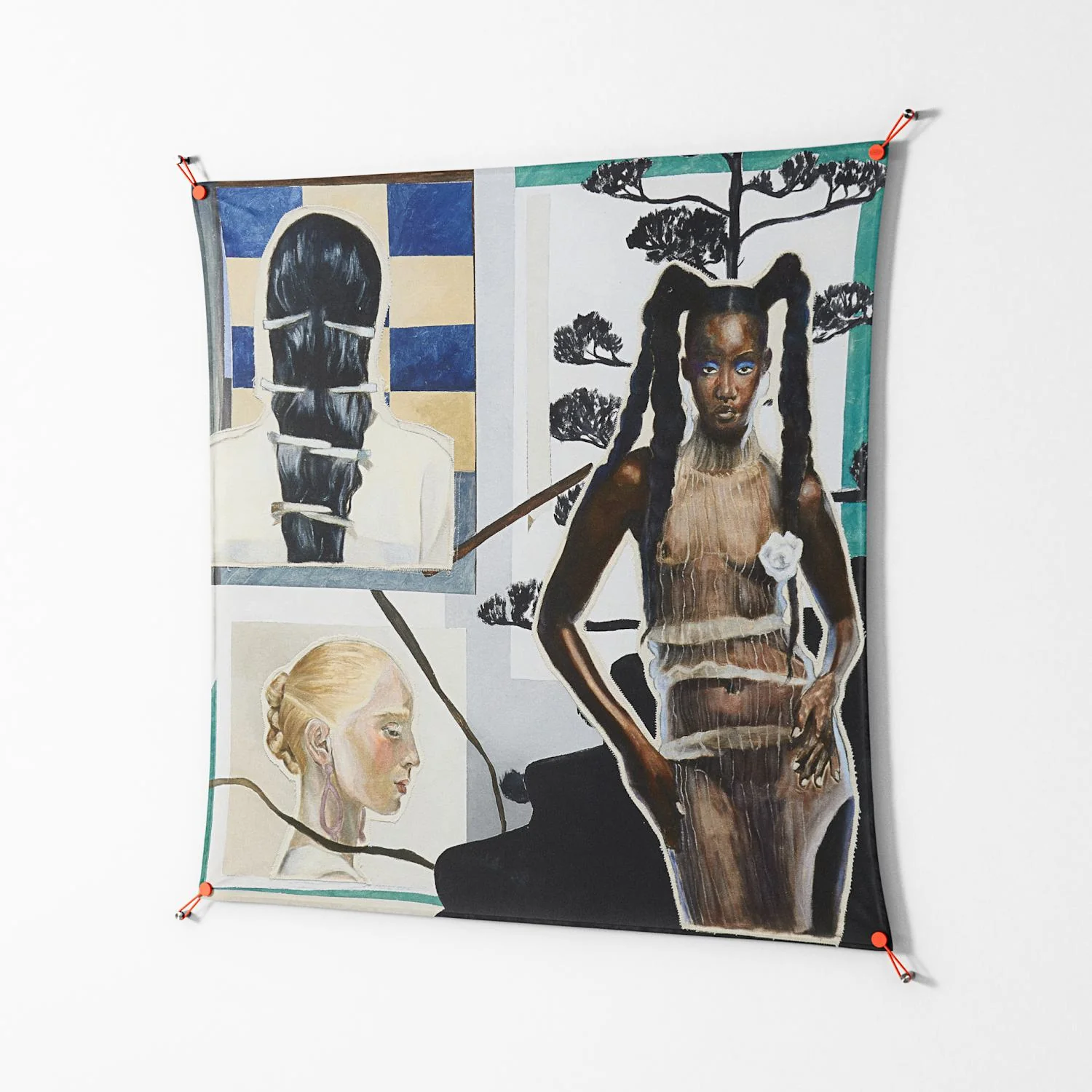 Dreaming With Open Eyes - Work On Wall - Sophie Goudman - Orange - 140 x 140 cm - Image 2